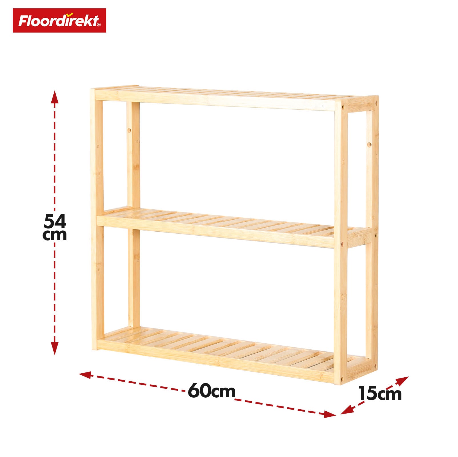 Étagère murale en bambou | Wyoming | Étagère flottante polyvalente et élégante | Solution de rangement élégante pour toutes les pièces de votre maison