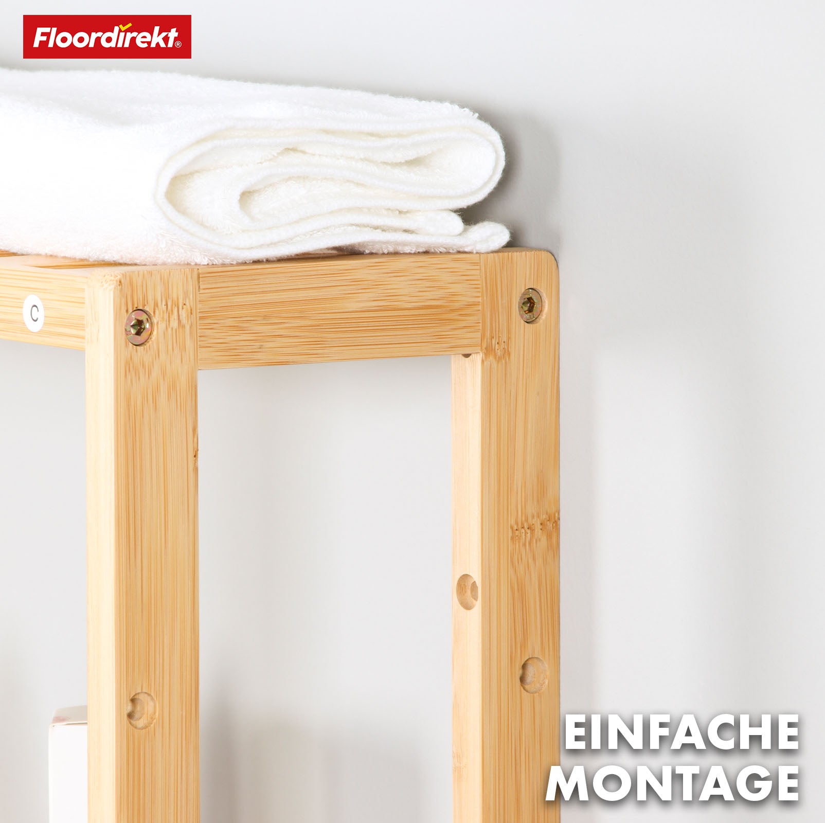 Étagère murale en bambou | Wyoming | Étagère flottante polyvalente et élégante | Solution de rangement élégante pour toutes les pièces de votre maison