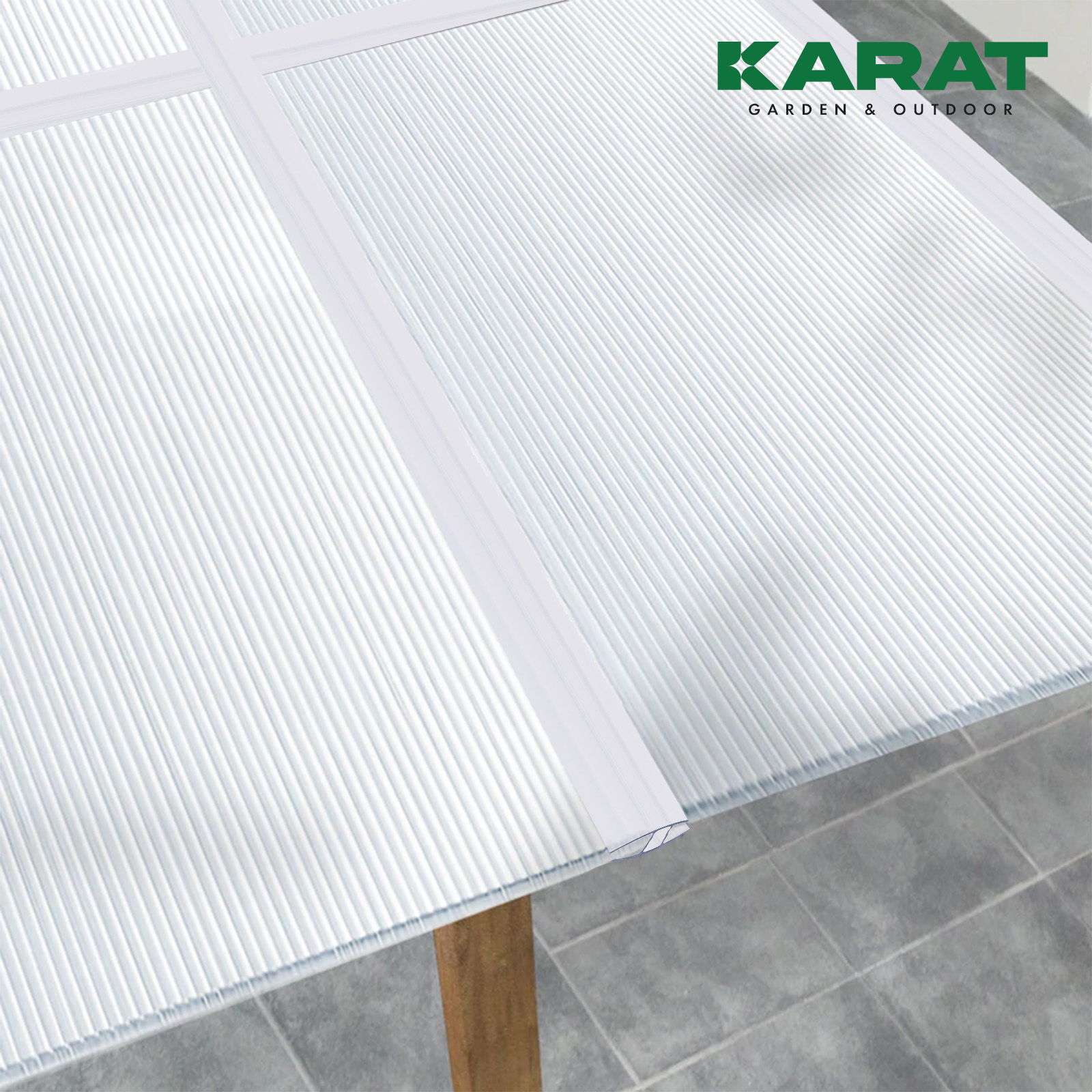 Connecteur pour plaques alvéolaires doubles | Profilé en H | 121 cm de longueur