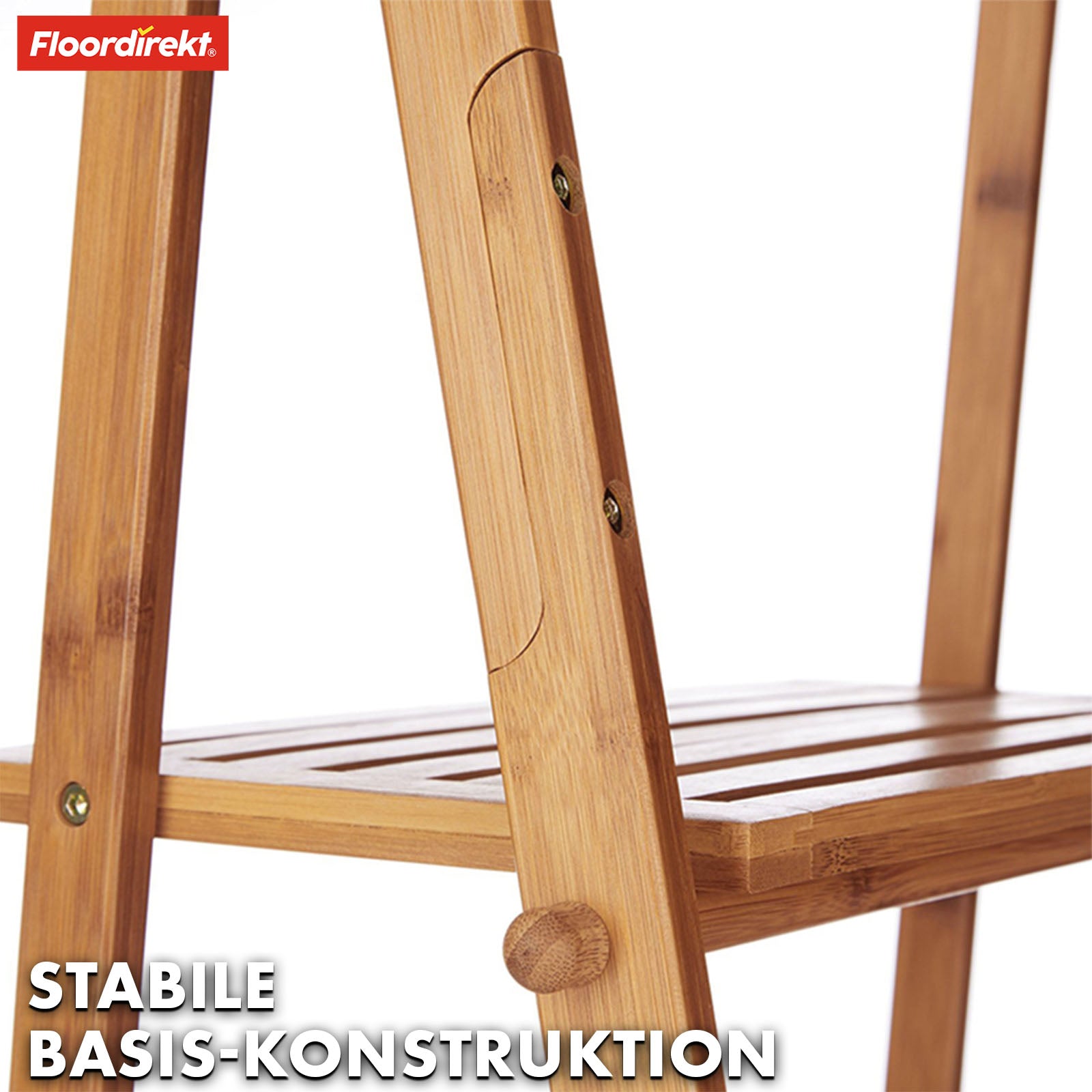 Porte-serviettes en bambou | Minnesota | Porte-serviettes pliable avec étagères