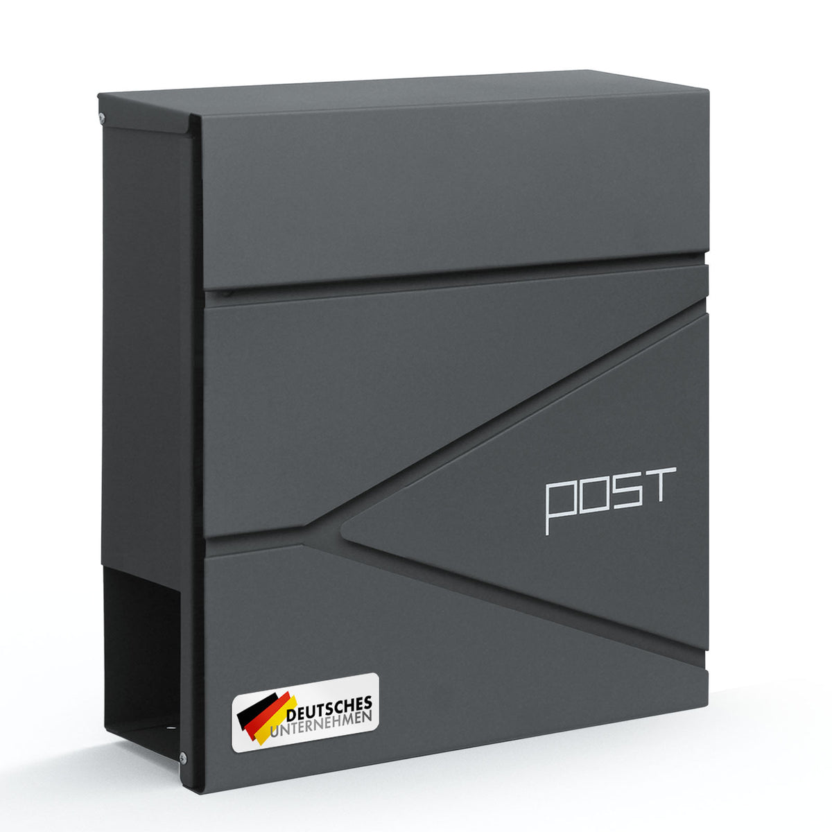 Boîte aux lettres | Armand | Boîte aux lettres en acier résistante aux intempéries avec ouverture C4 et compartiment à journaux