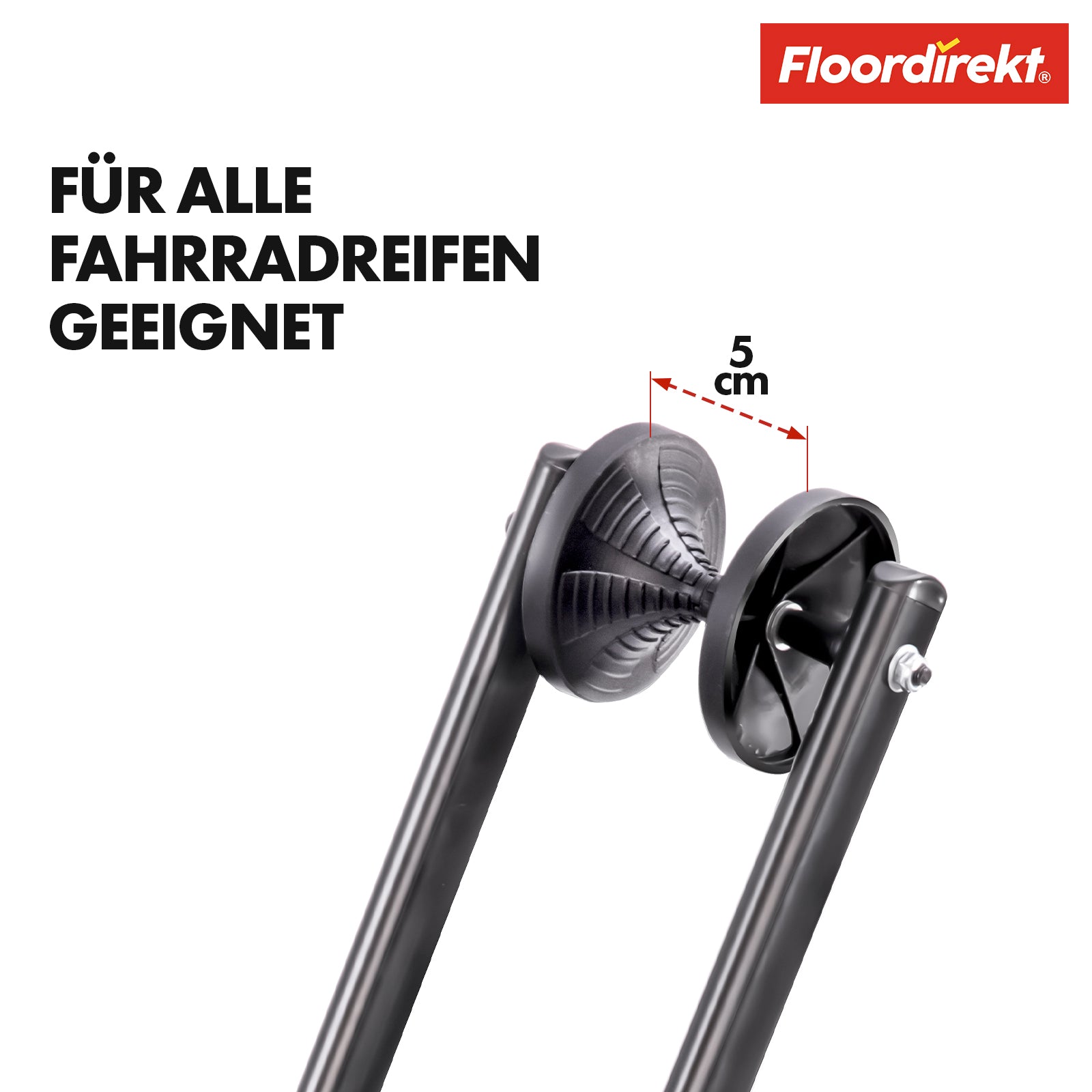 Support vélo au sol | Finn | Support en acier pliable pour vélos de 20" à 29" | Compact et stable