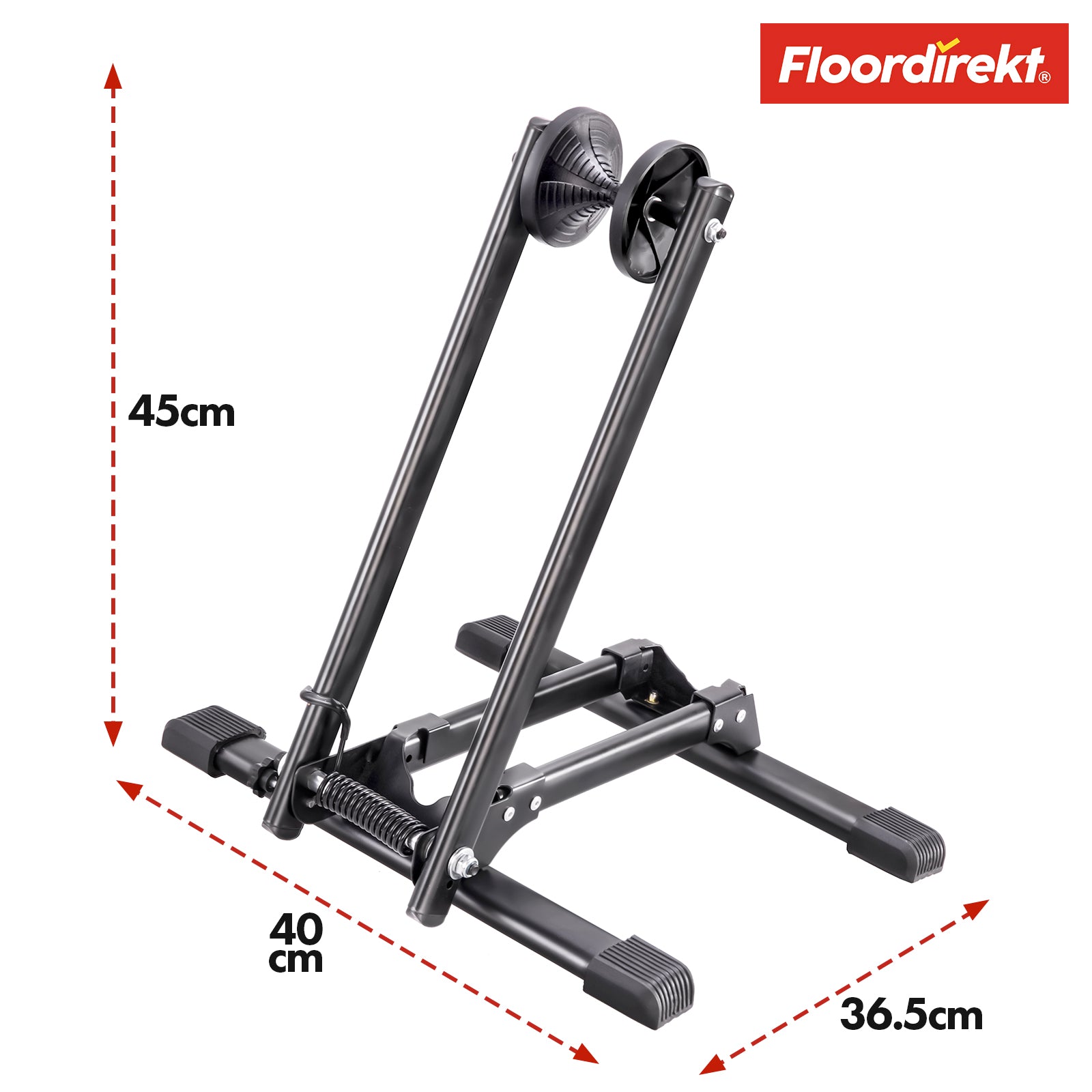 Support vélo au sol | Finn | Support en acier pliable pour vélos de 20" à 29" | Compact et stable
