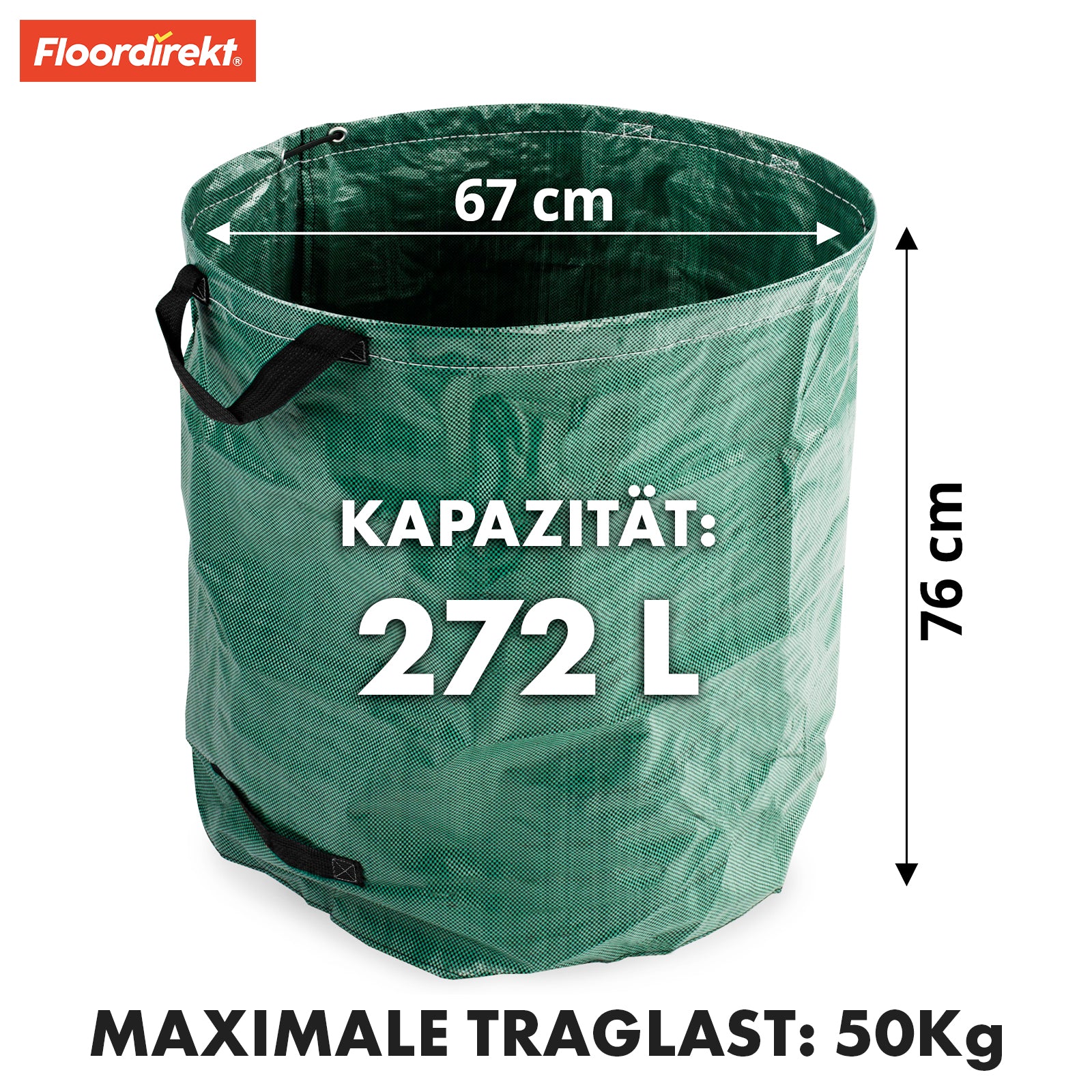 Set de 3 sacs à déchets de jardin | Solution polyvalente pour les déchets de jardin et le rangement | Stable, autoportant & imperméable