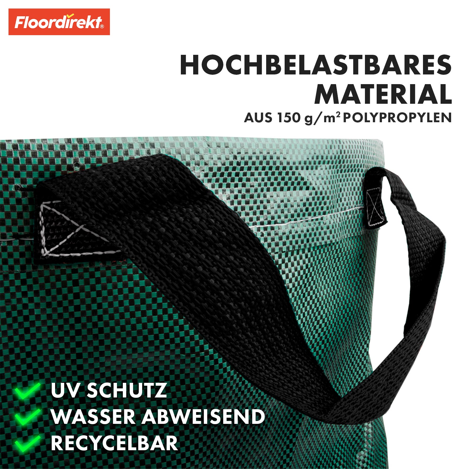 Set de 3 sacs à déchets de jardin | Solution polyvalente pour les déchets de jardin et le rangement | Stable, autoportant & imperméable