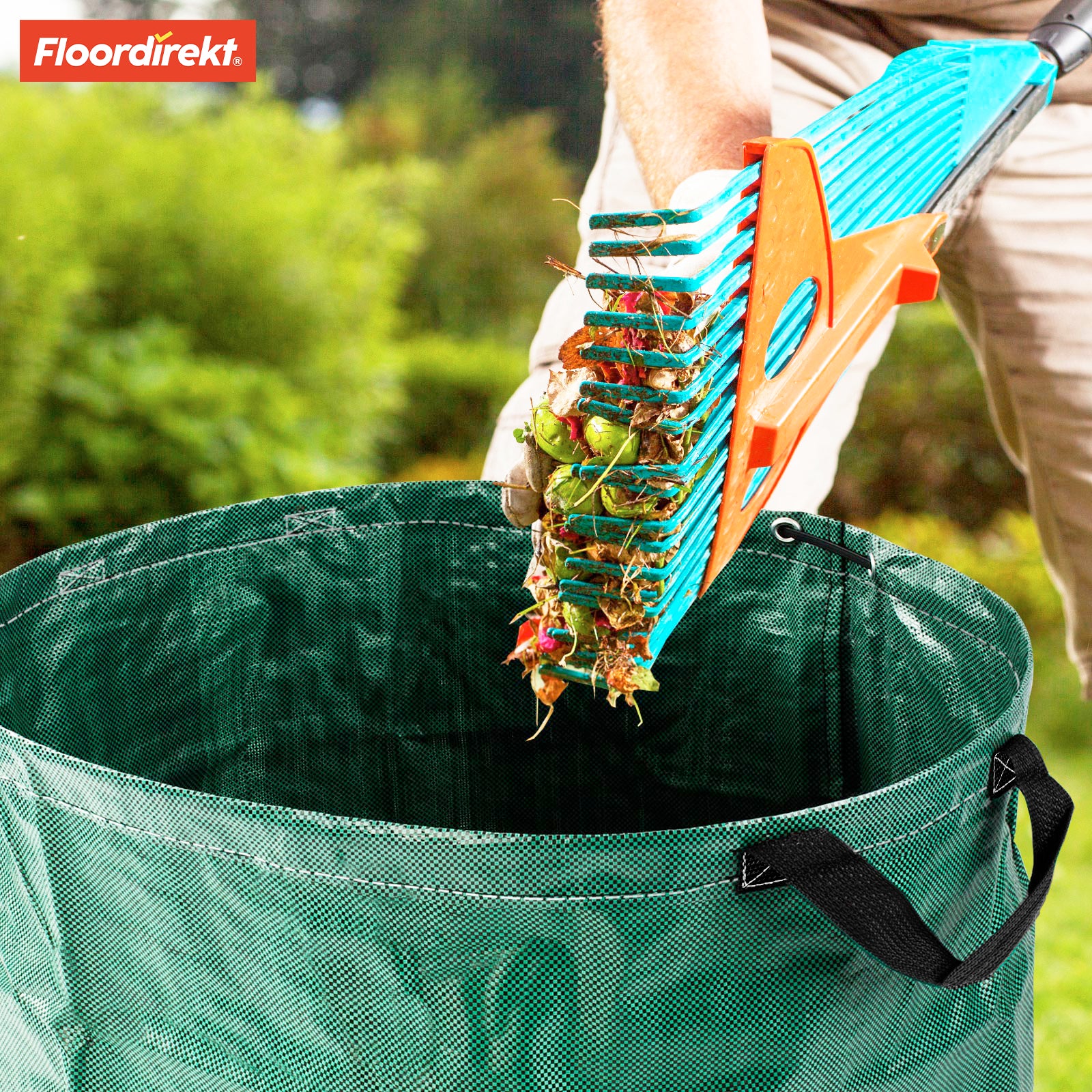 Set de 3 sacs à déchets de jardin | Solution polyvalente pour les déchets de jardin et le rangement | Stable, autoportant & imperméable