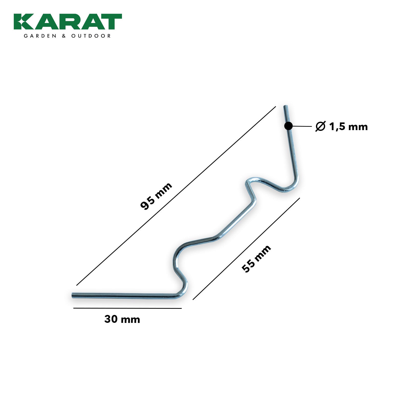 Agrafes de serre | Skava | Agrafes de montage pour l'horticulture | Set de 100 pièces | 9,5 x 3 cm