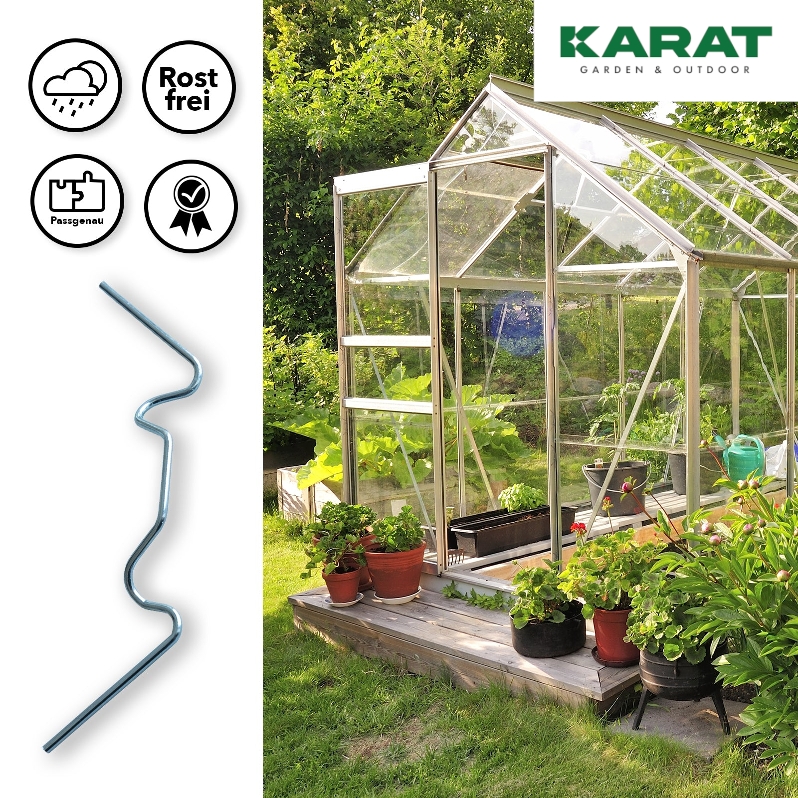 Agrafes de serre | Skava | Agrafes de montage pour l'horticulture | Set de 100 pièces | 9,5 x 3 cm