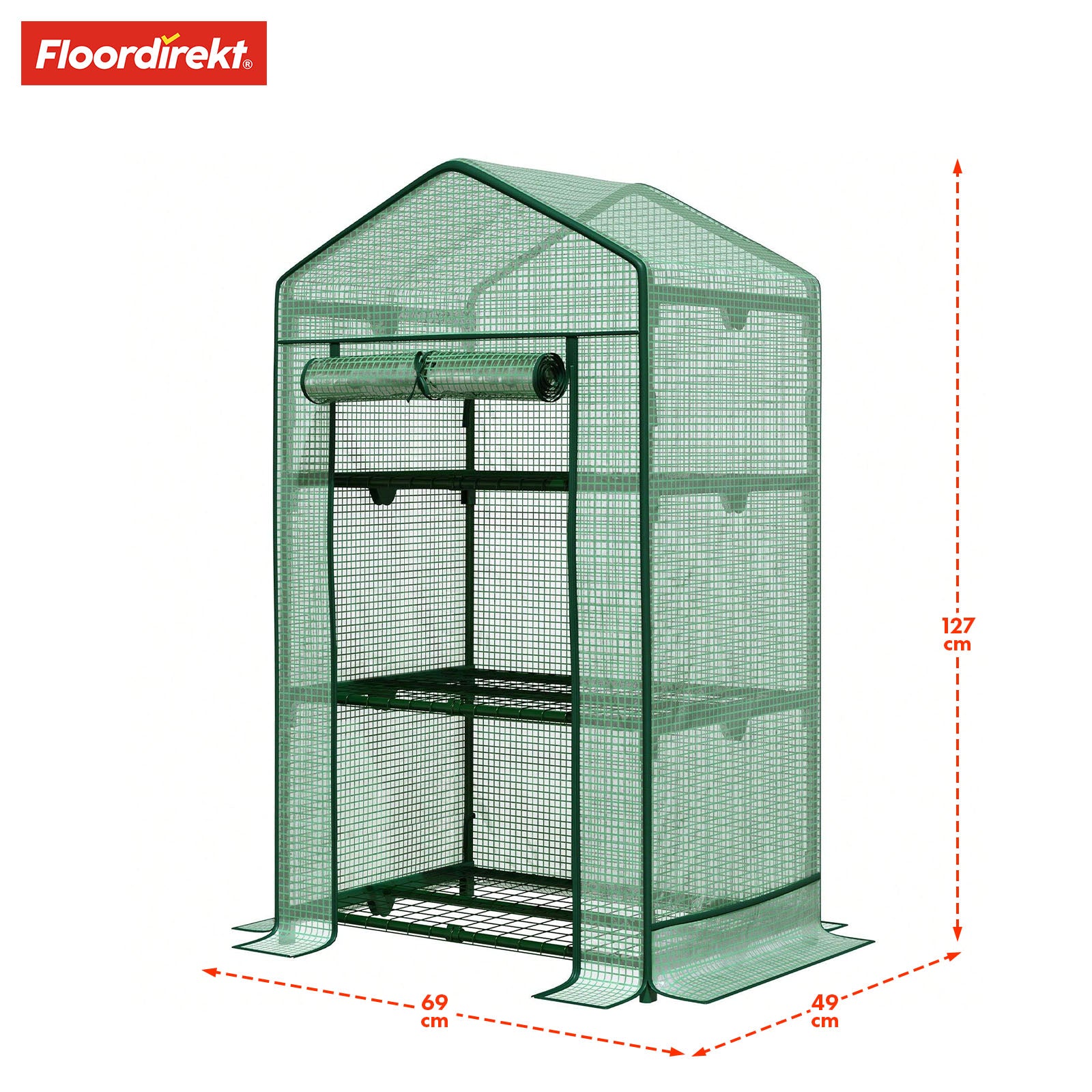 Serre | Bloom | Serre résistante aux intempéries avec cadre en acier robuste | Maison de plantes compacte avec 2, 3 ou 4 niveaux de rangement au choix