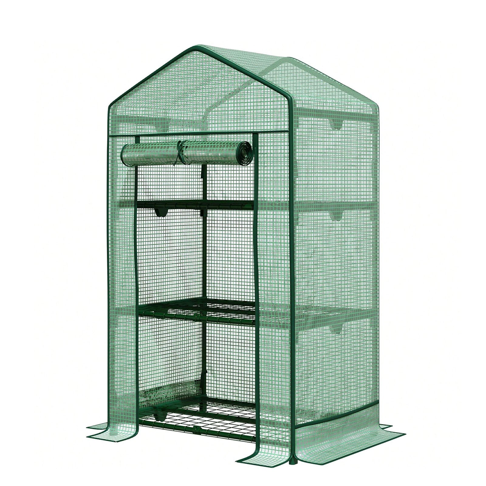 Serre | Bloom | Serre résistante aux intempéries avec cadre en acier robuste | Maison de plantes compacte avec 2, 3 ou 4 niveaux de rangement au choix