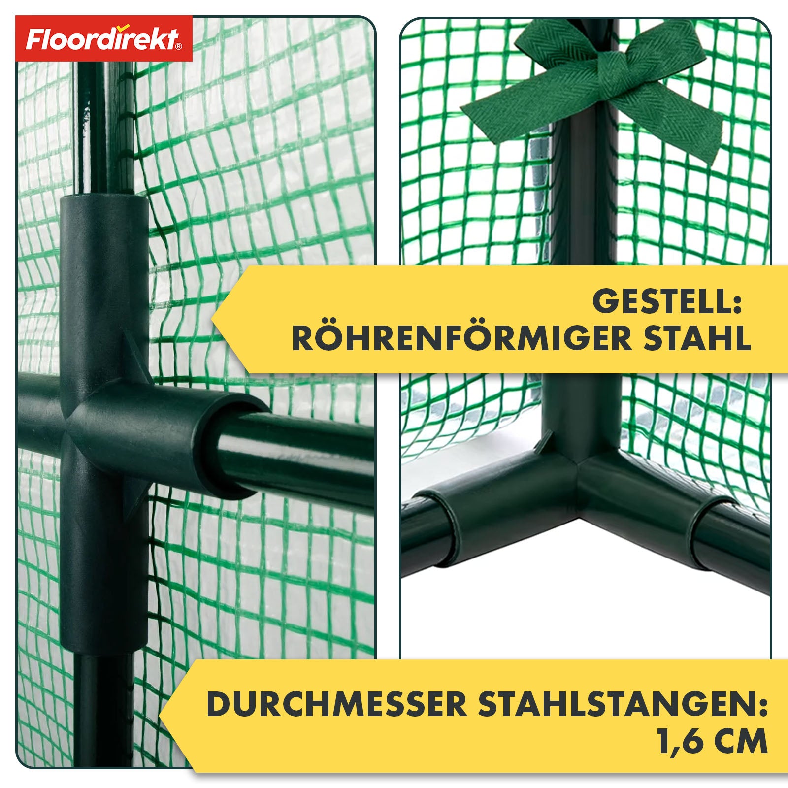 Serre | Harrest | Serre en film plastique durable et résistante aux UV avec cadre en acier robuste et grille de rangement en métal | Deux tailles au choix