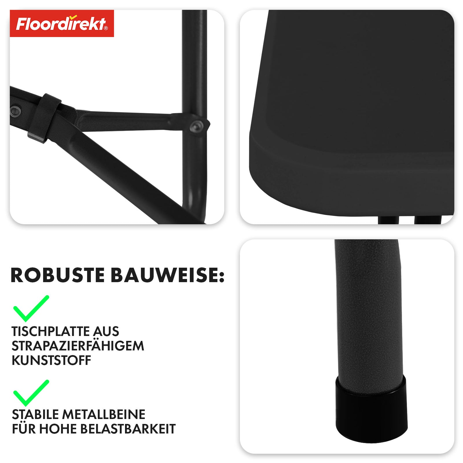 Table pliante | Kyoto | stable, pliable et polyvalente pour l'intérieur et l'extérieur | 180 x 73 cm