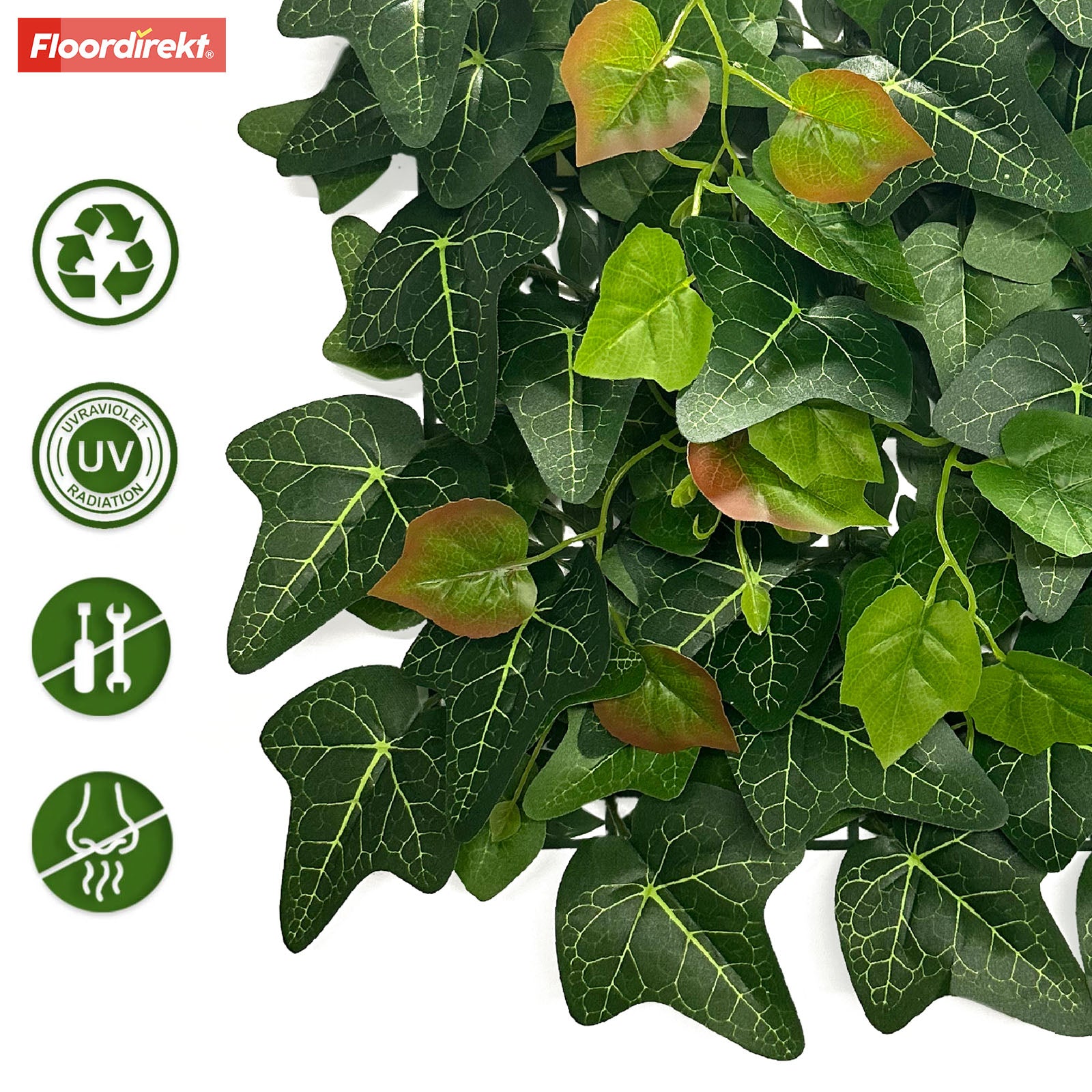 Mur végétal | Ivy | Plante artificielle durable avec feuilles de lierre pour une décoration intérieure moderne | 33 x 33 cm