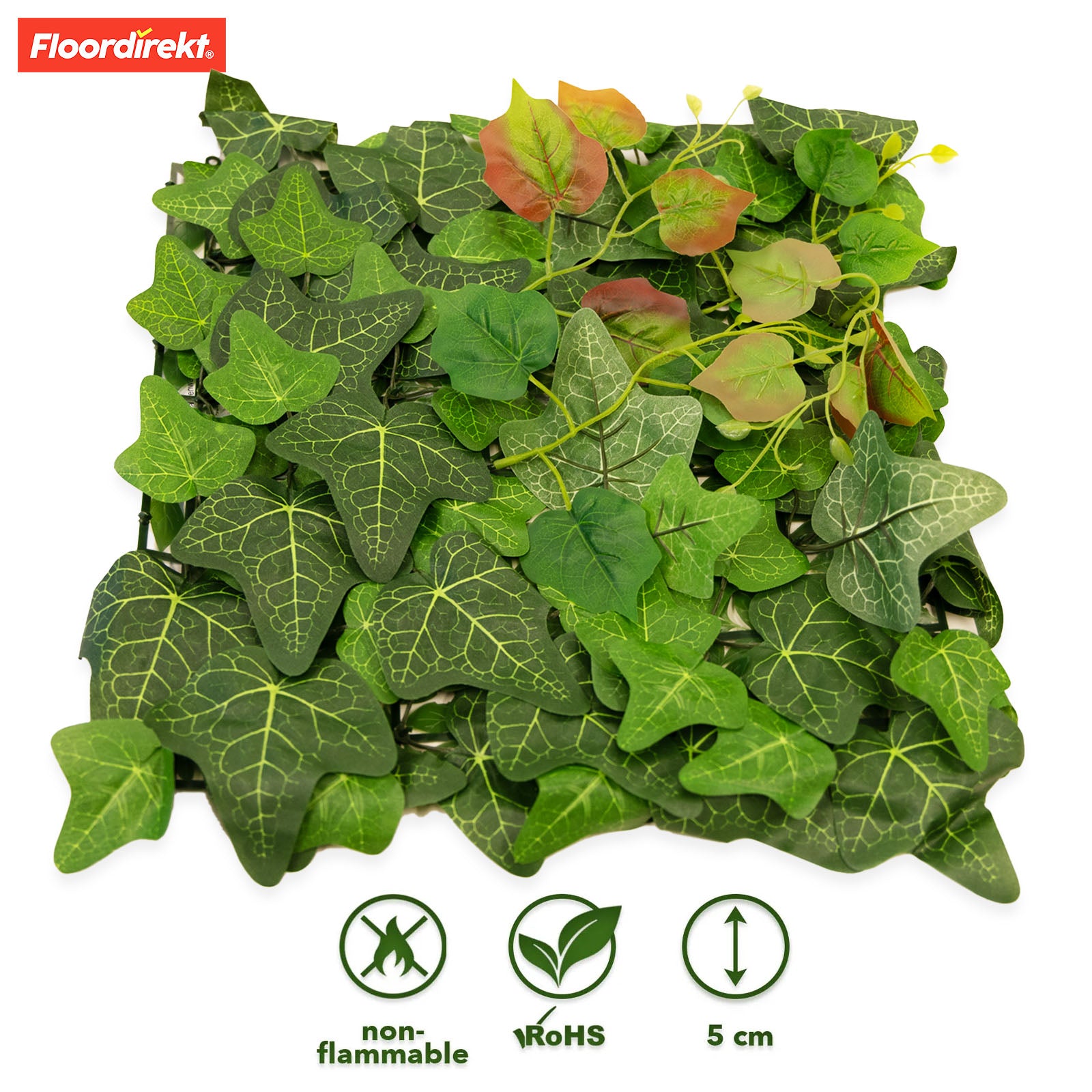 Mur végétal | Ivy | Plante artificielle durable avec feuilles de lierre pour une décoration intérieure moderne | 33 x 33 cm