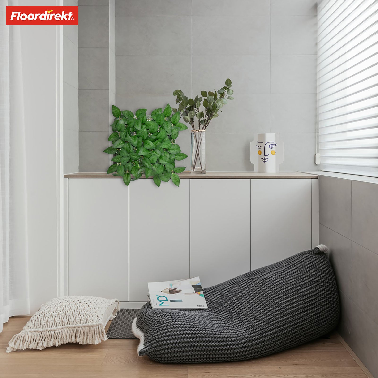 Mur végétal | Big Rose Leaf | Décoration murale élégante avec de grands pétales de rose pour chaque maison | 33 x 33 cm