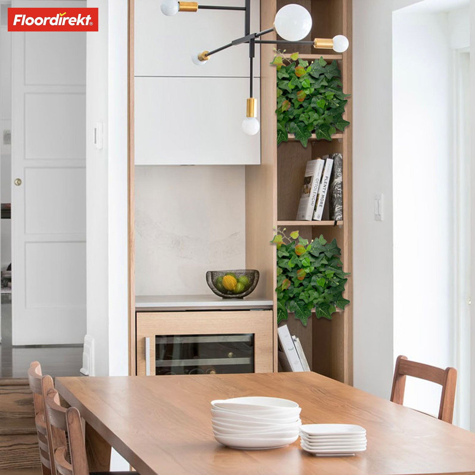 Mur végétal | Ivy | Plante artificielle durable avec feuilles de lierre pour une décoration intérieure moderne | 33 x 33 cm