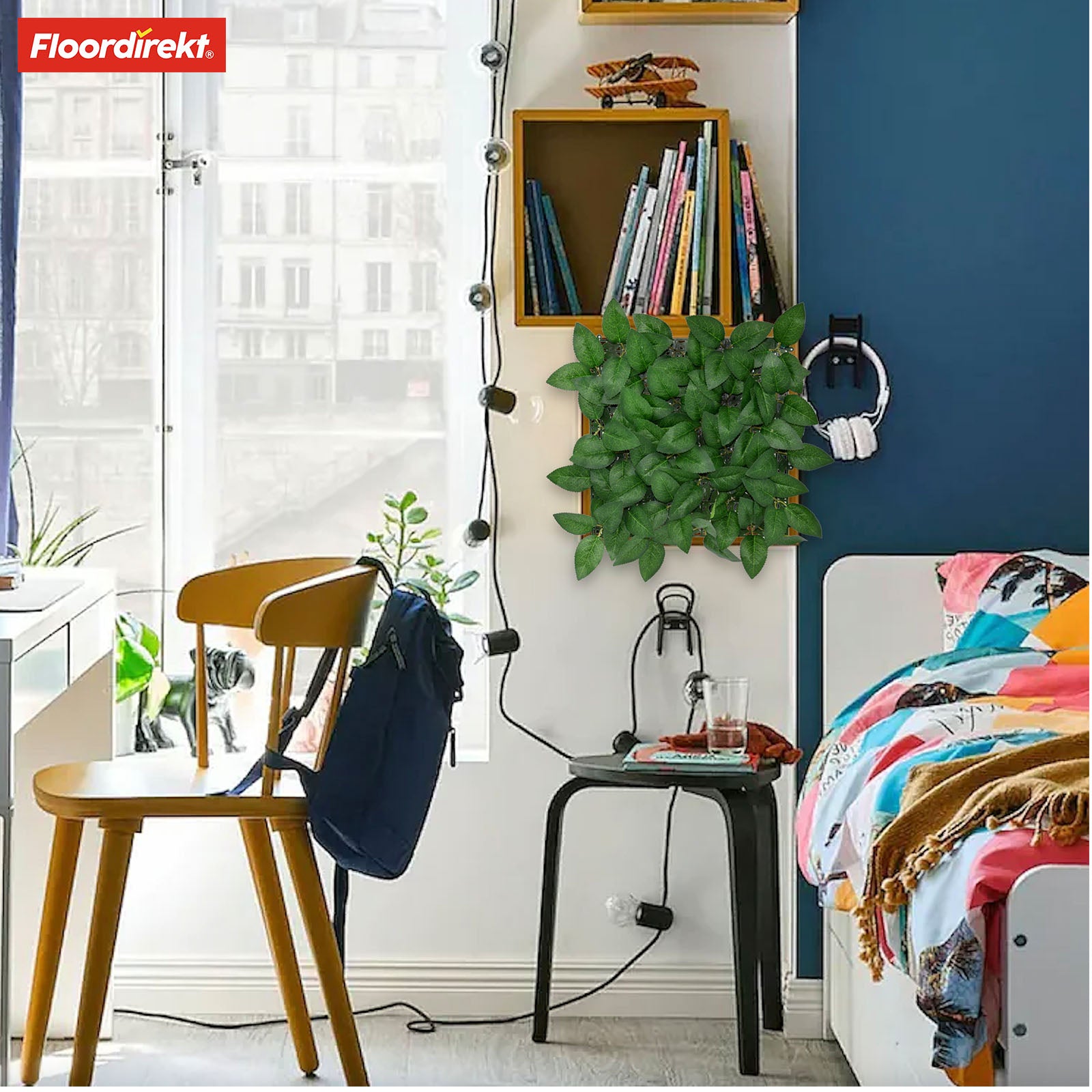 Mur végétal | Big Rose Leaf | Décoration murale élégante avec de grands pétales de rose pour chaque maison | 33 x 33 cm