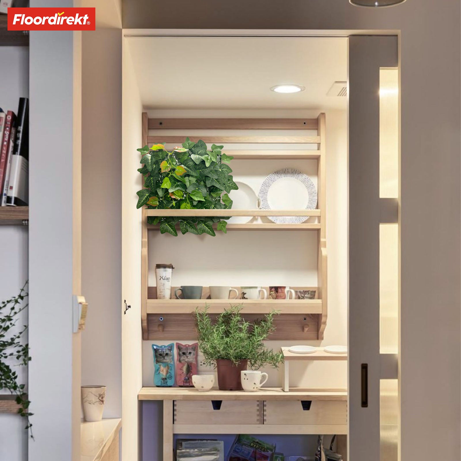 Mur végétal | Ivy | Plante artificielle durable avec feuilles de lierre pour une décoration intérieure moderne | 33 x 33 cm