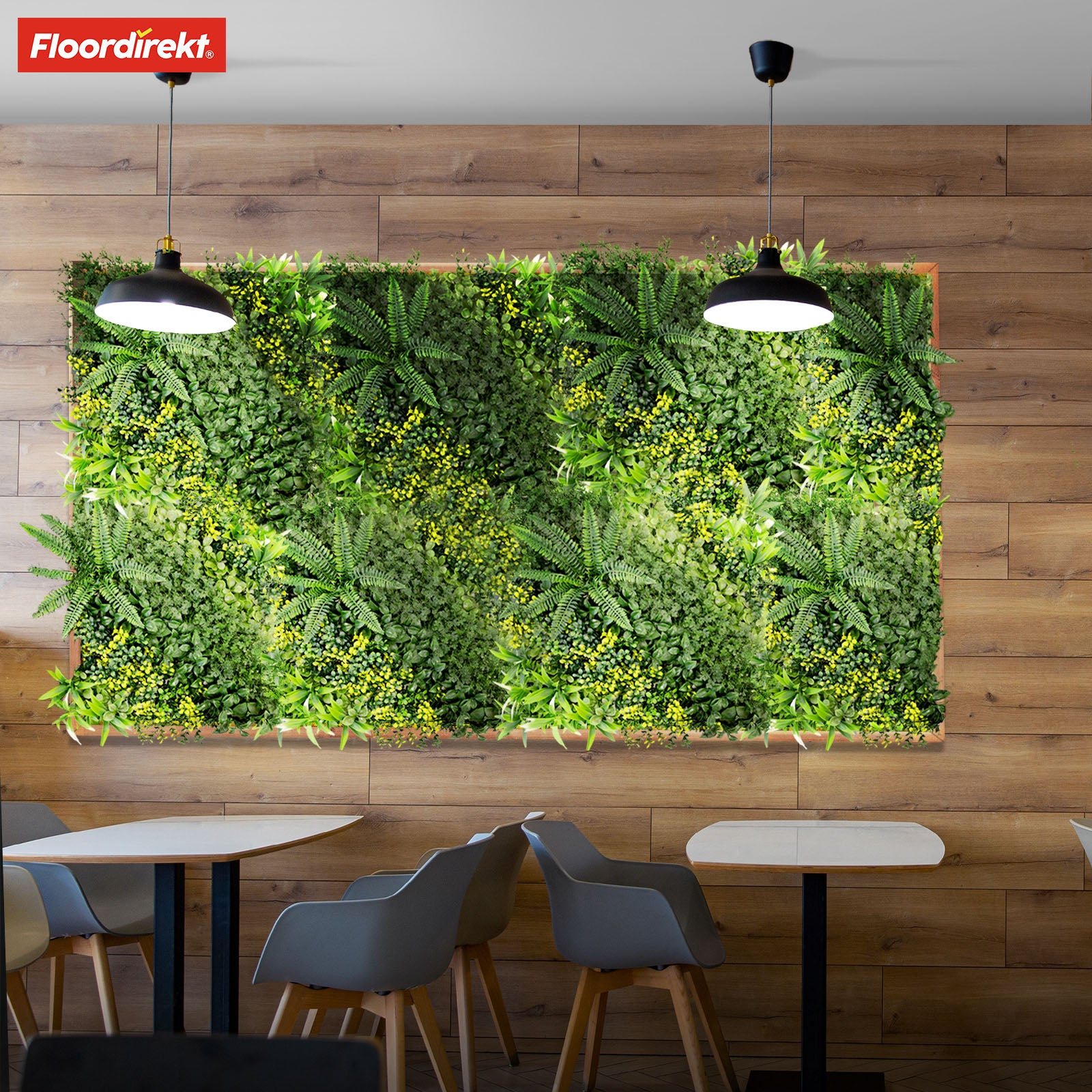 Mur végétal | Multiéléments | Oasis de verdure polyvalente et facile d'entretien pour votre aménagement intérieur | 50 x 50 cm