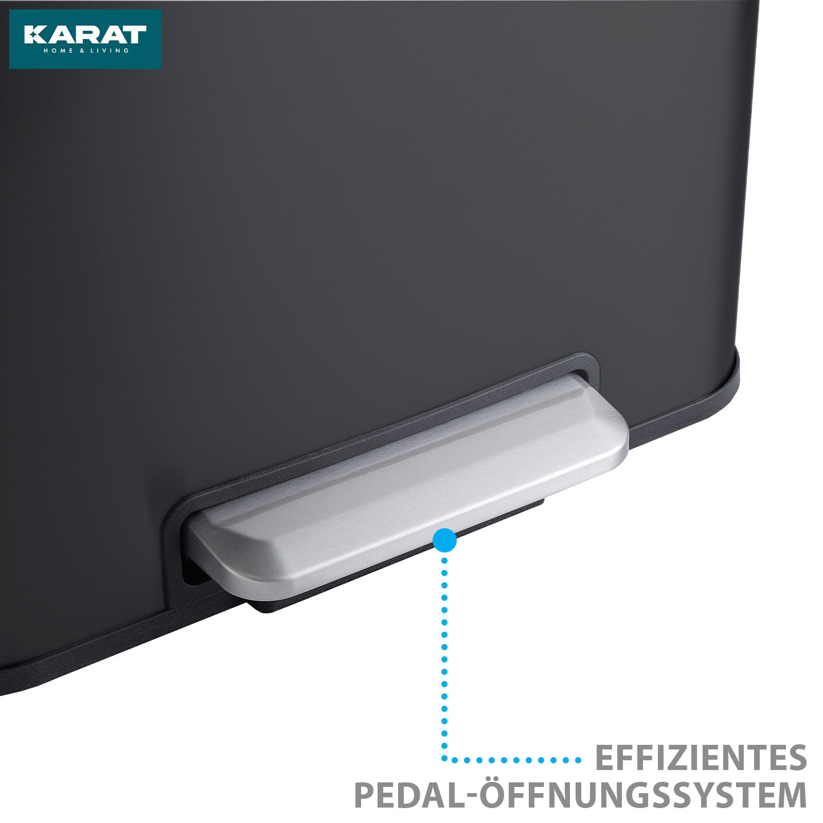 Poubelle | Jack | Capacité 30 L | Tri sélectif 2 voies | Soft-Close & Pedal | Acier inoxydable ou noir