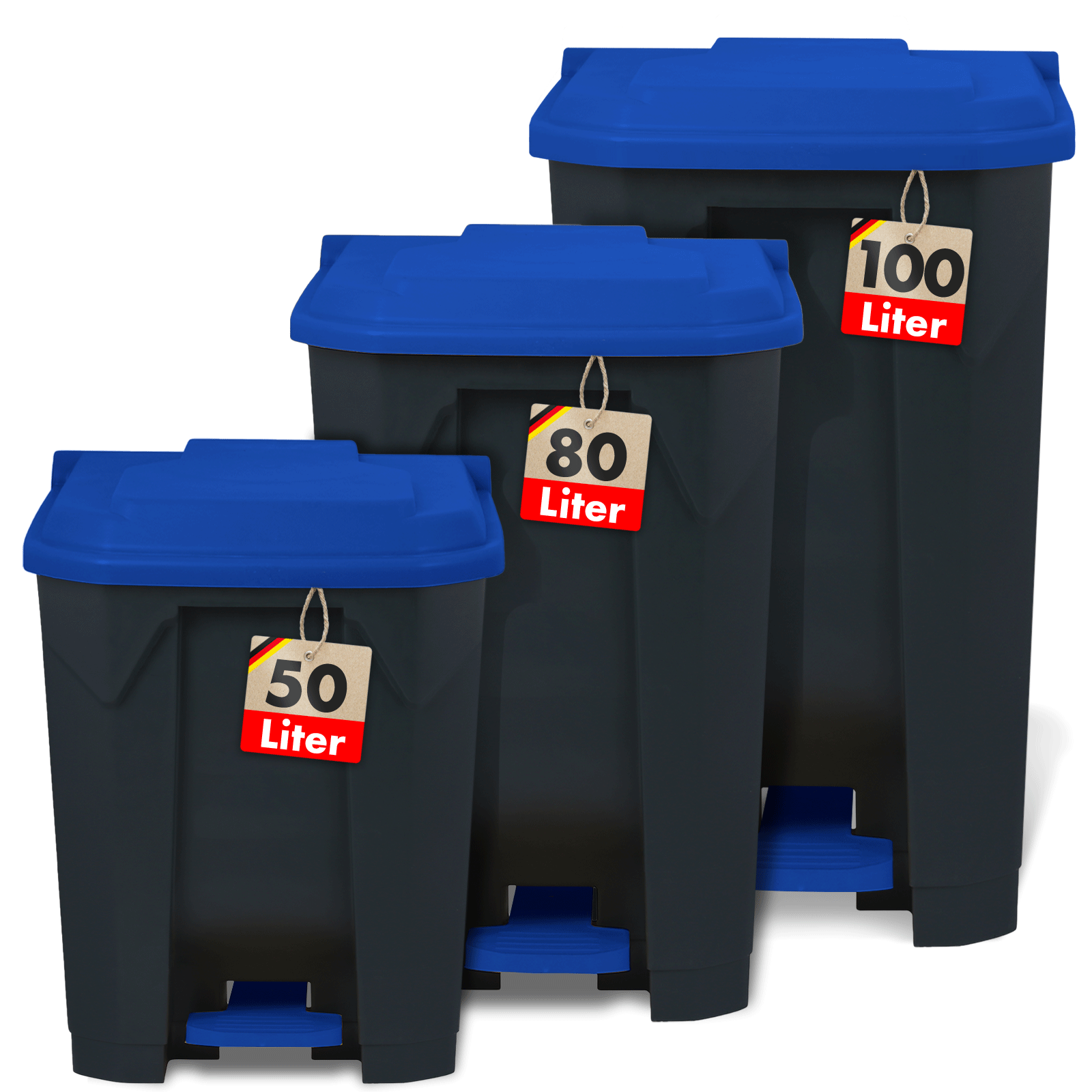 Poubelle | Olaf | Poubelle Step-On robuste | Pour la maison, le bureau & le commerce | Différentes couleurs & tailles