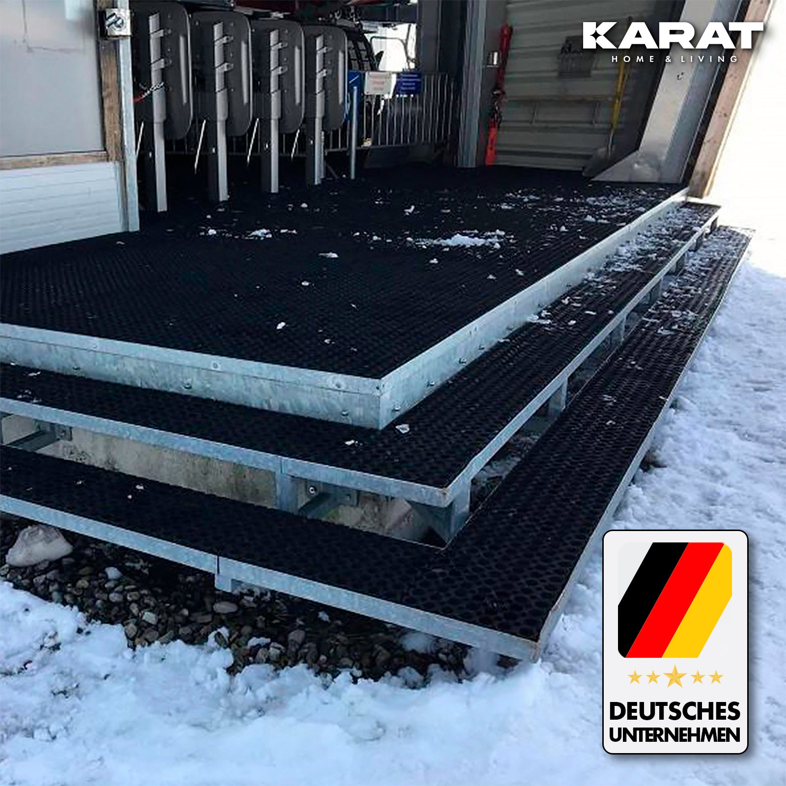 Tapis en caoutchouc à anneaux octogonaux | Épaisseur: 23 mm | Également disponible en découpe sur mesure