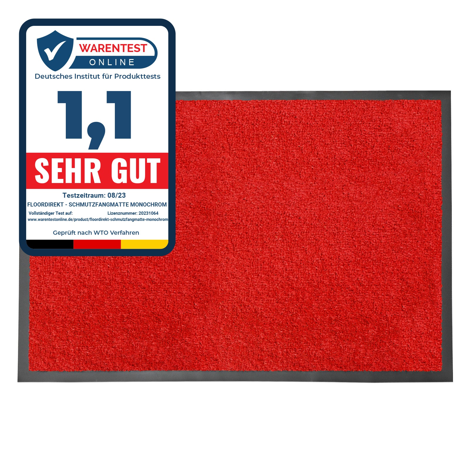 Tapis anti-salissures Monochrom | Couleurs brillantes | 14 tailles