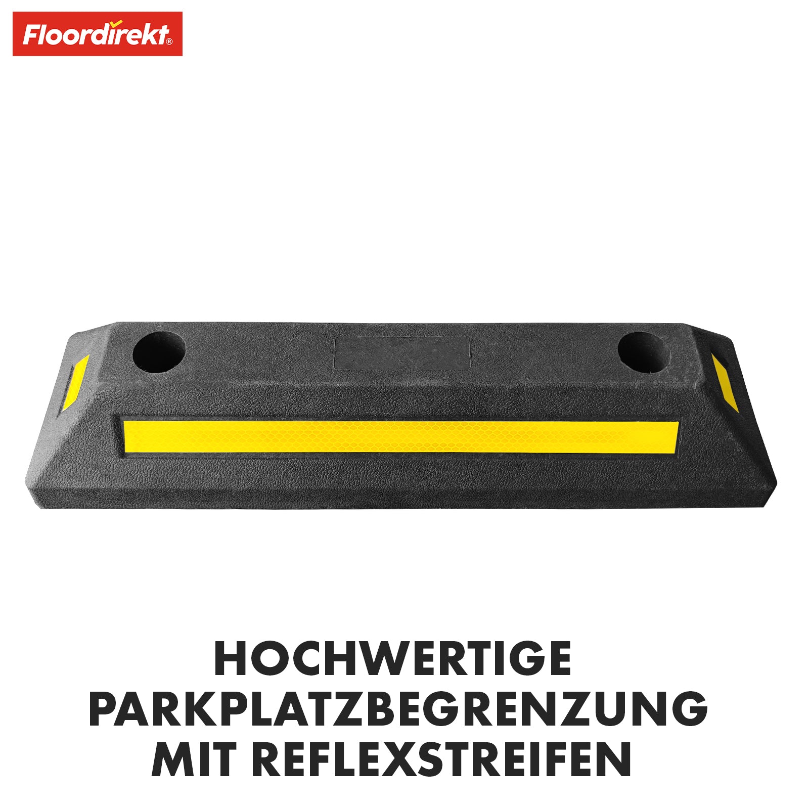 Bordure de parking | Fuji | Solution robuste et résistante aux intempéries à haute visibilité pour se garer en toute sécurité | 56 x 10 x 15 cm
