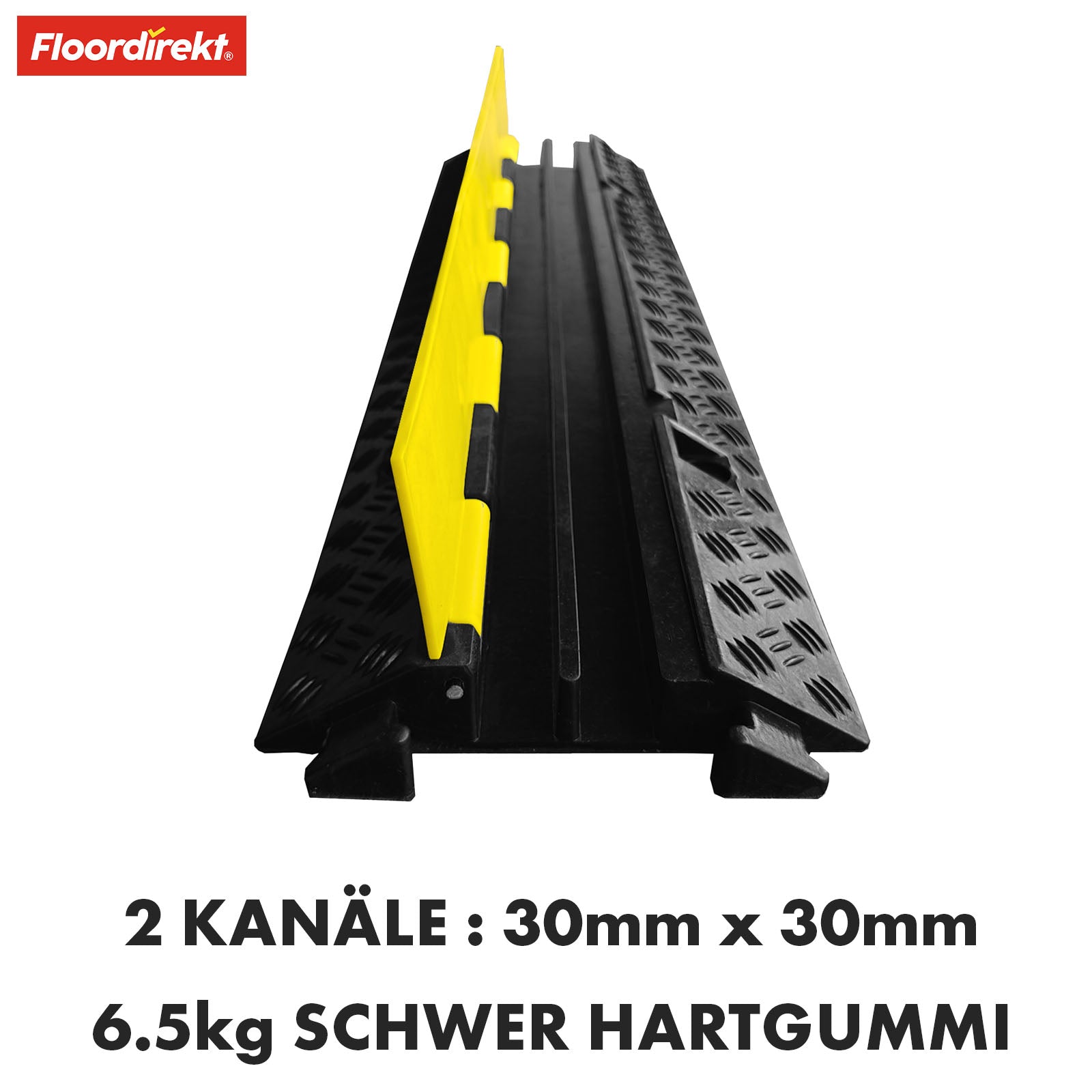 Pont pour câbles | Peak | Pont stable en caoutchouc avec 2 canaux pour câbles et possibilité d'extension pour une protection sûre
