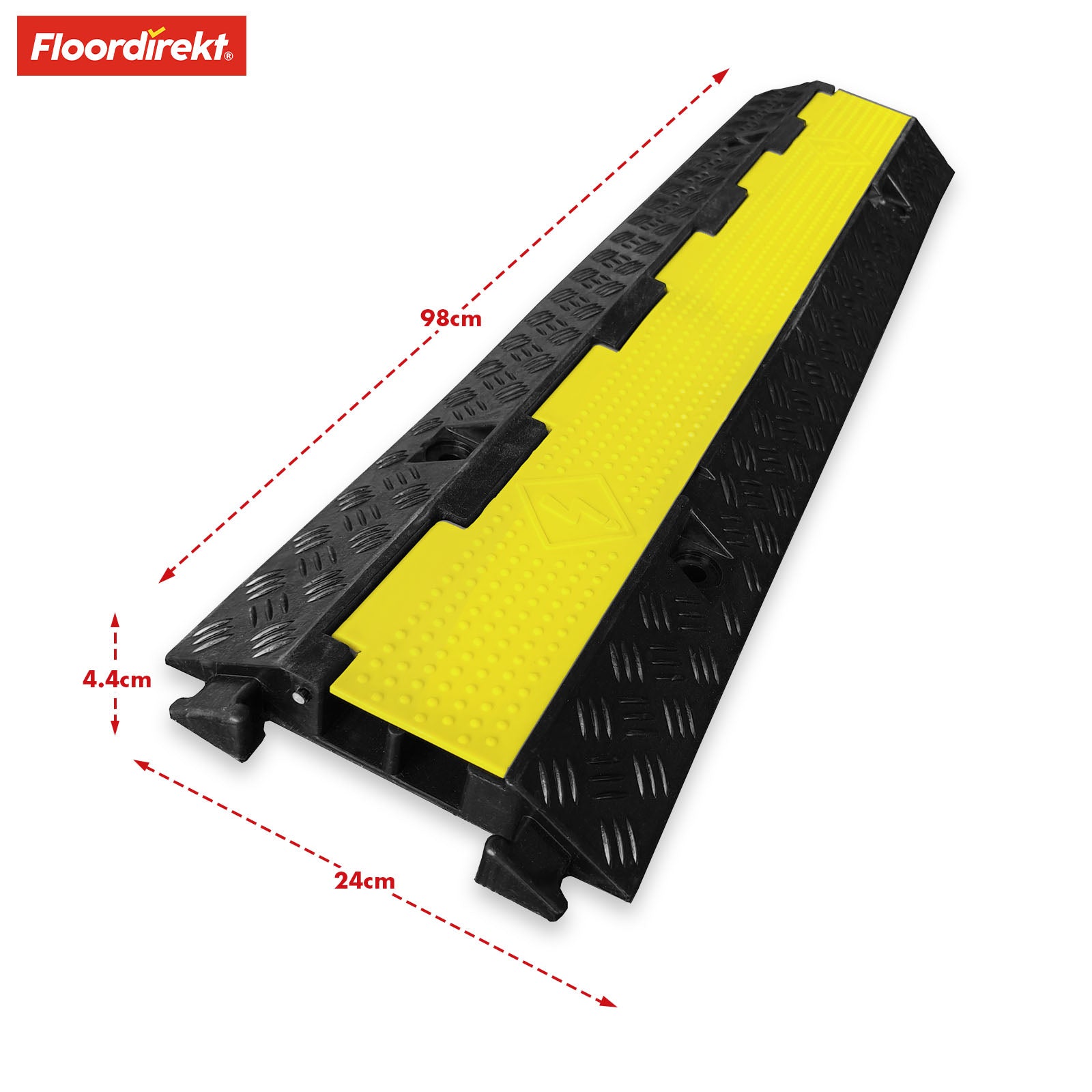 Pont pour câbles | Peak | Pont stable en caoutchouc avec 2 canaux pour câbles et possibilité d'extension pour une protection sûre