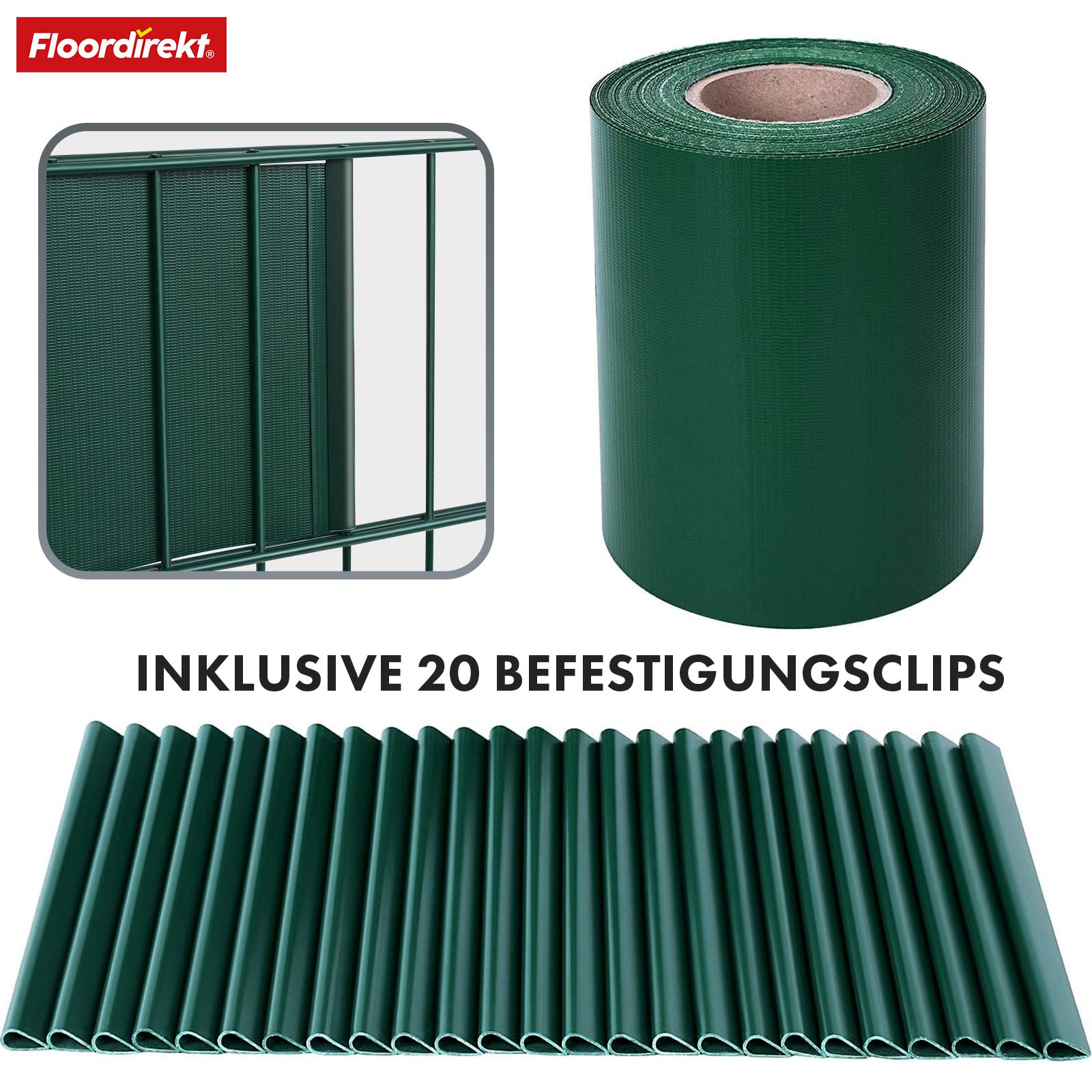 Bandes d'intimité en PVC | Pour clôtures à mailles | 3 couleurs + 4 motifs