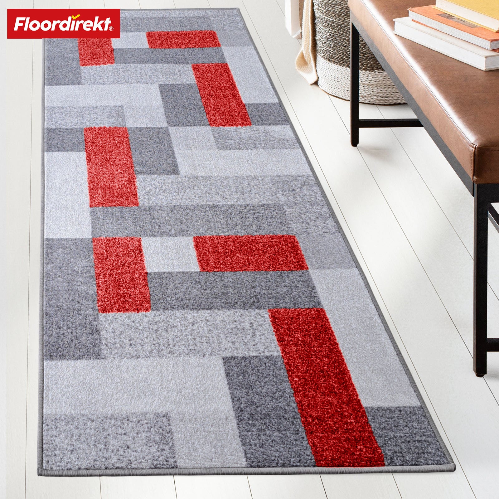 Tapis de passage sur mesure | New York | Antidérapant avec dos en gel | Design moderne en différentes couleurs