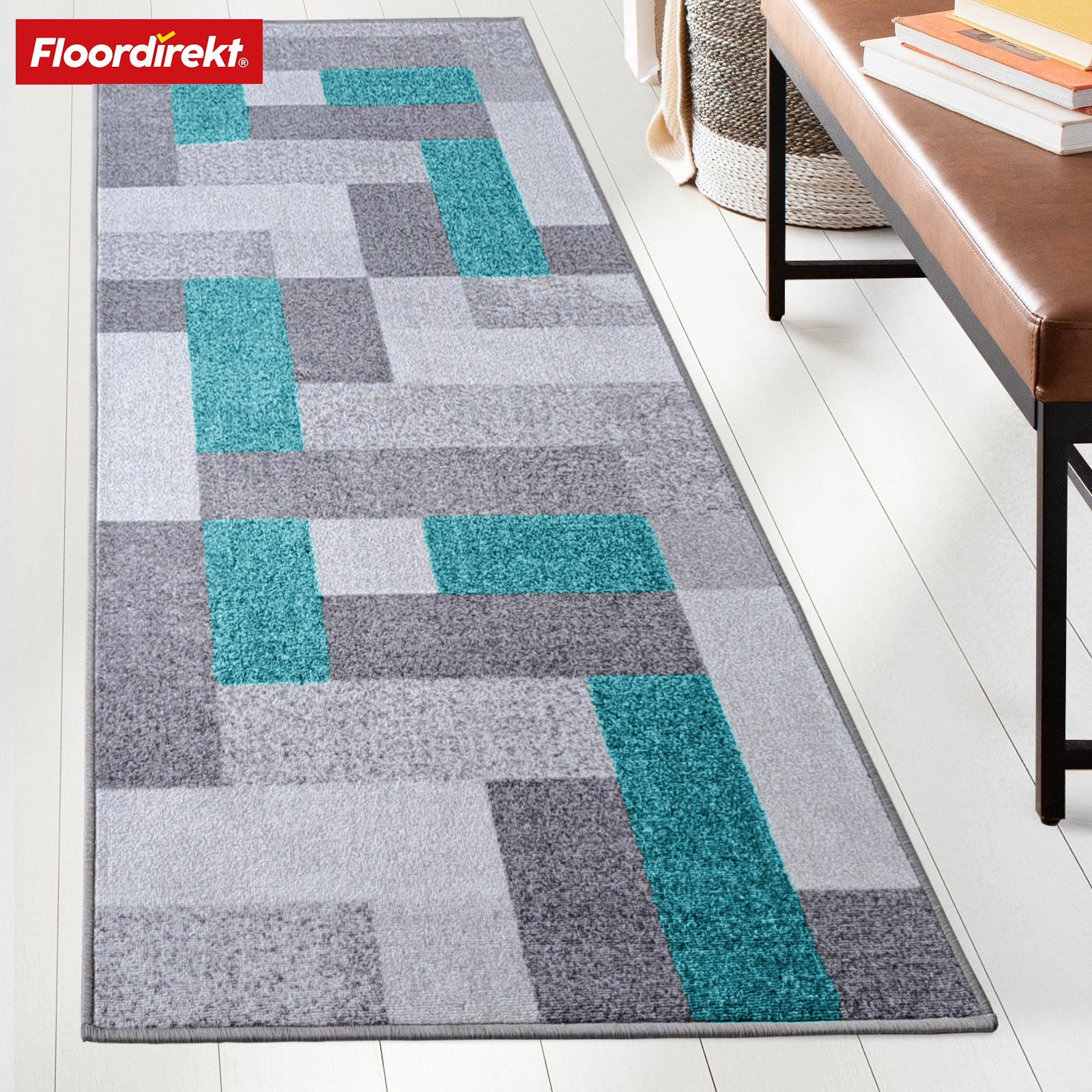 Tapis de passage sur mesure | New York | Antidérapant avec dos en gel | Design moderne en différentes couleurs