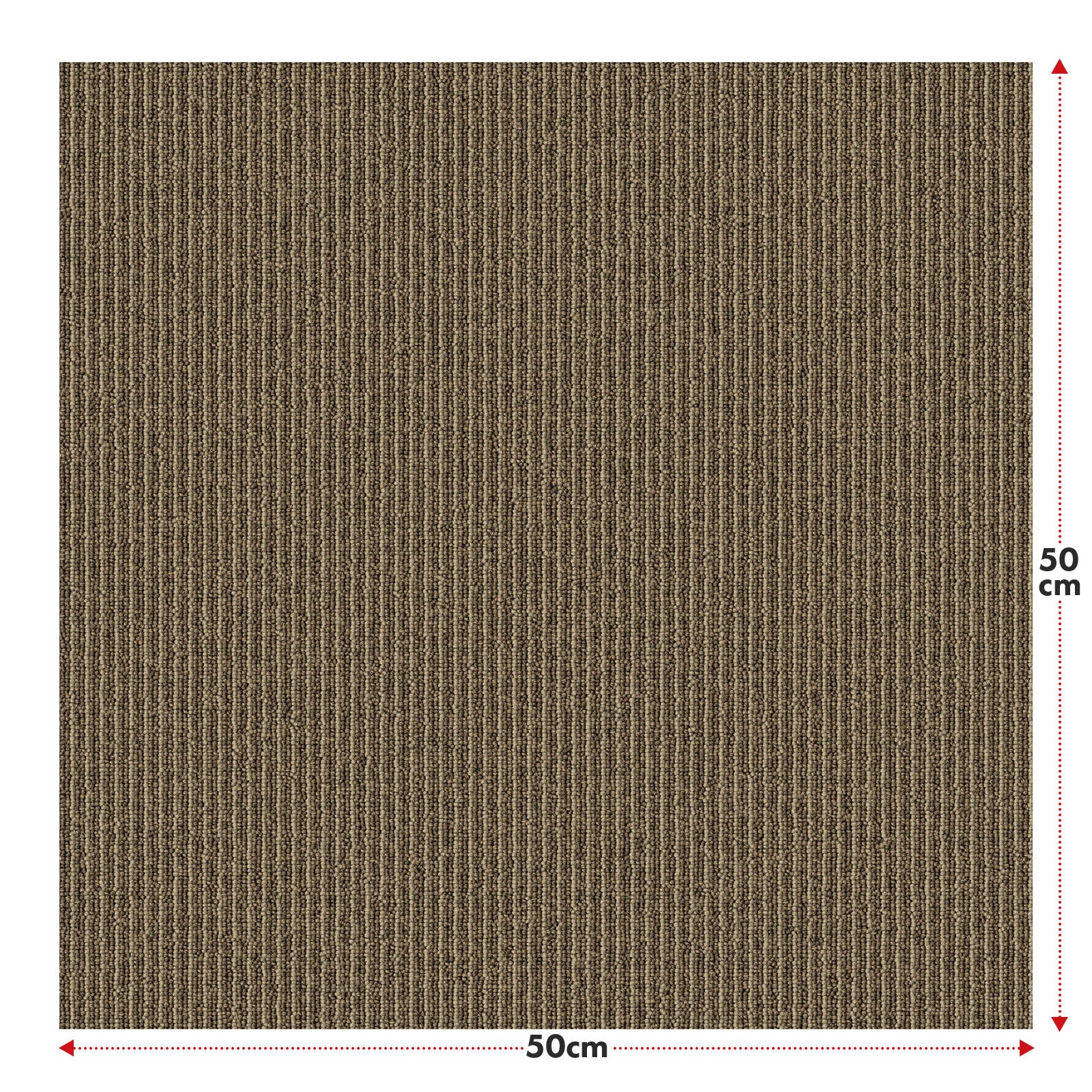Dalles de moquette | Bern | 50 x 50 cm | Auto-portant avec motif à rayures | En anthracite, gris & beige pour les entreprises et les particuliers