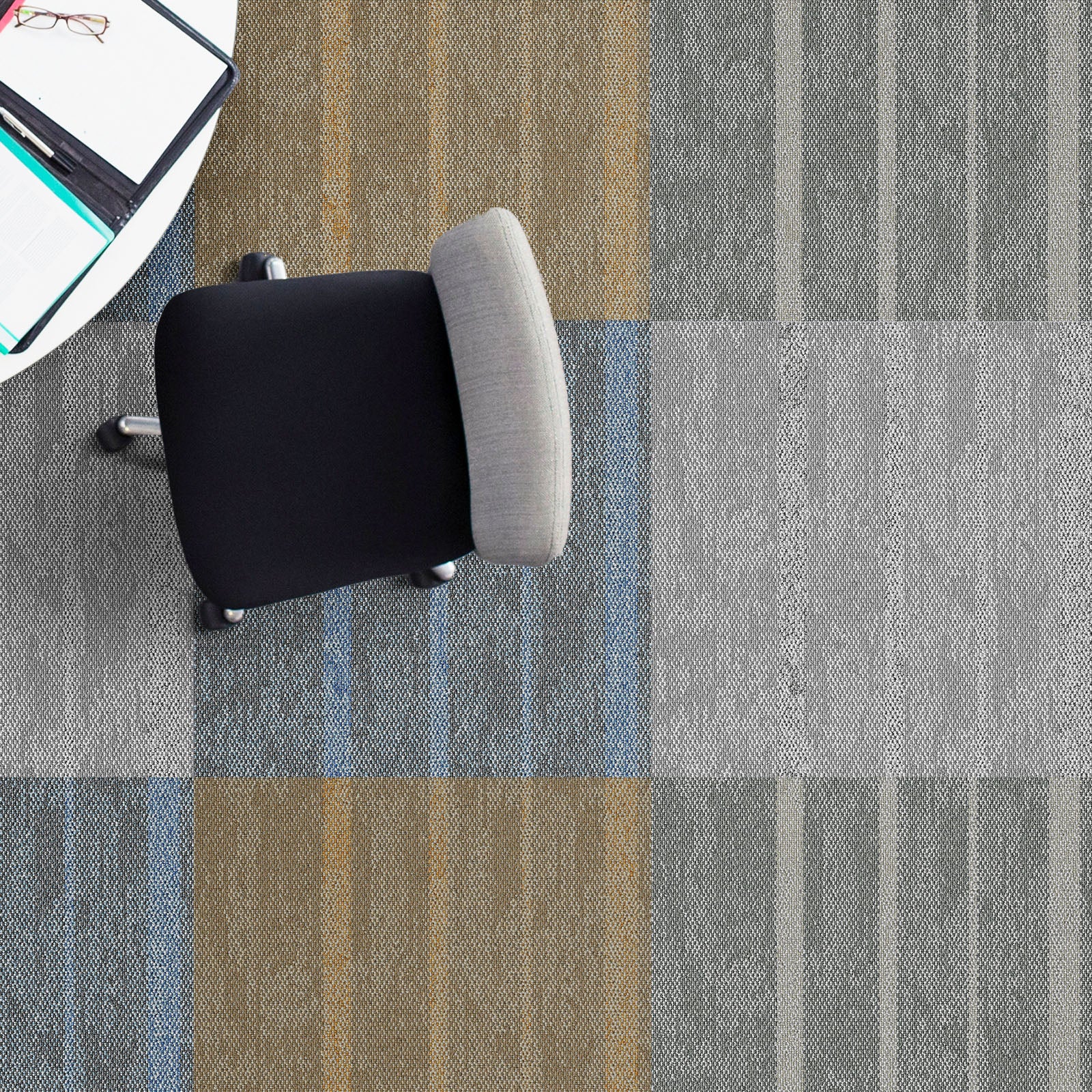 Dalles de moquette | Zürich | 50 x 50 cm | Idéal pour le bureau et la maison | Dalles design de haute qualité en 4 couleurs