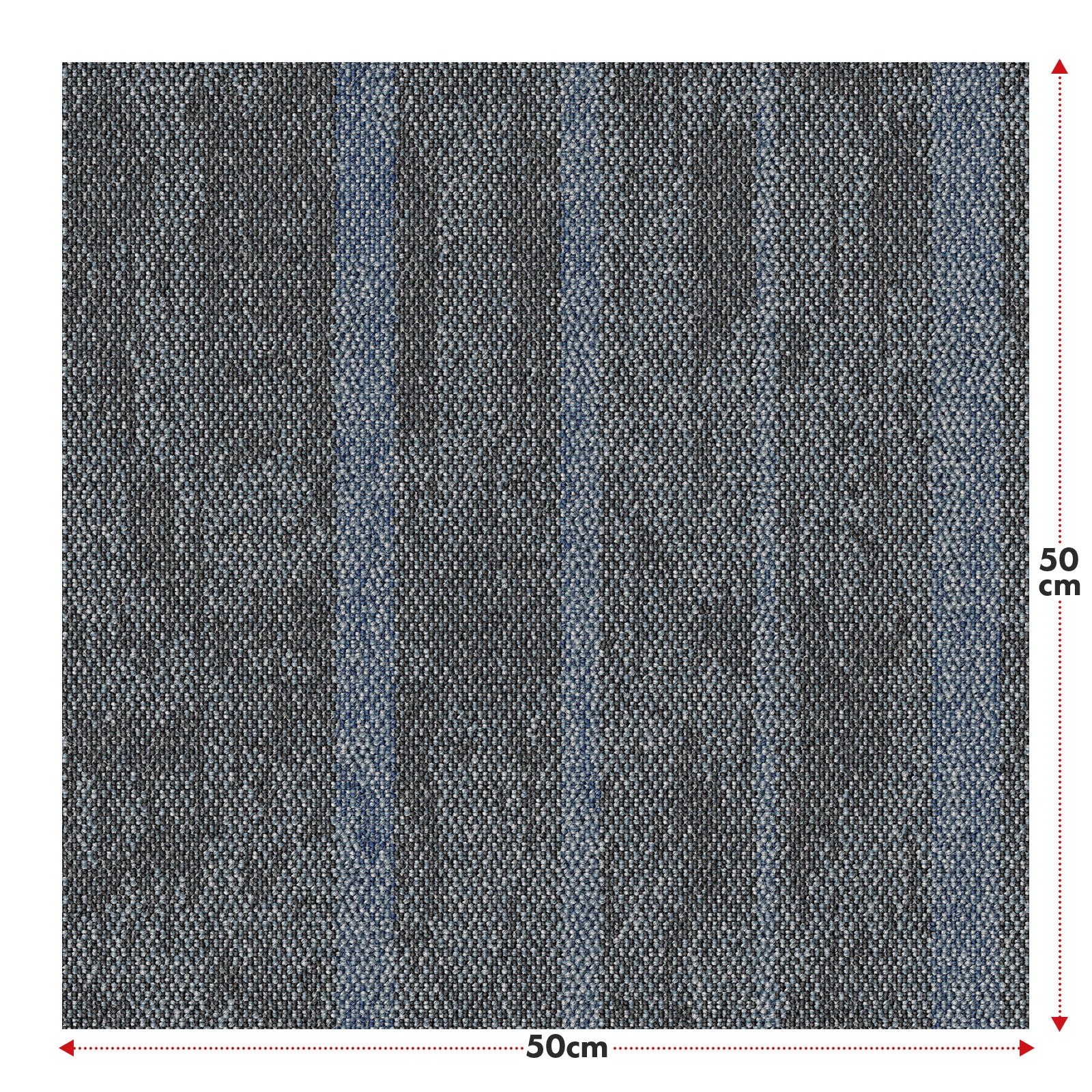 Dalles de moquette | Zürich | 50 x 50 cm | Idéal pour le bureau et la maison | Dalles design de haute qualité en 4 couleurs