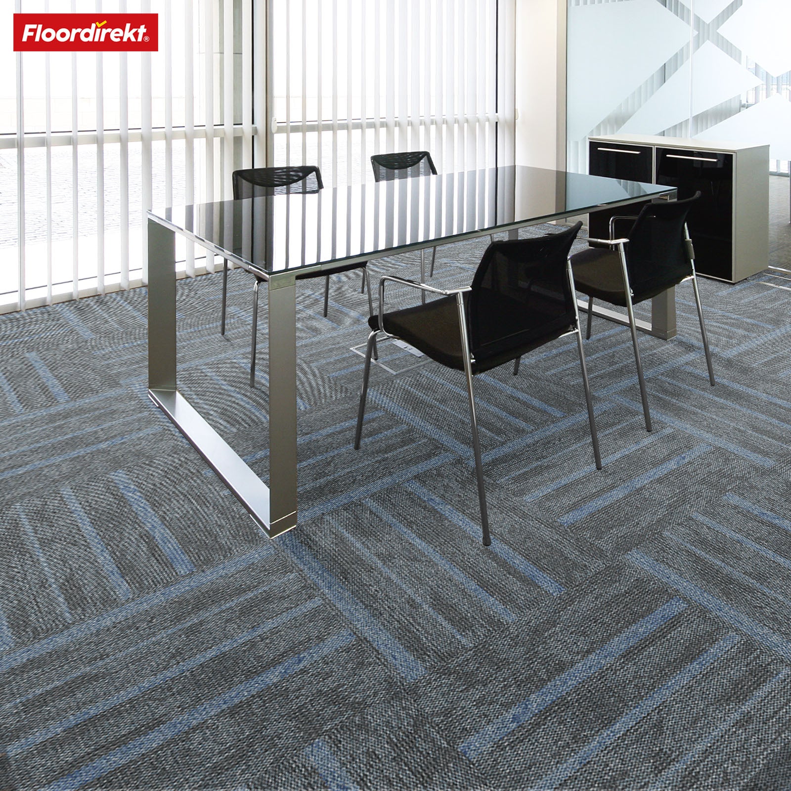 Dalles de moquette | Zürich | 50 x 50 cm | Idéal pour le bureau et la maison | Dalles design de haute qualité en 4 couleurs