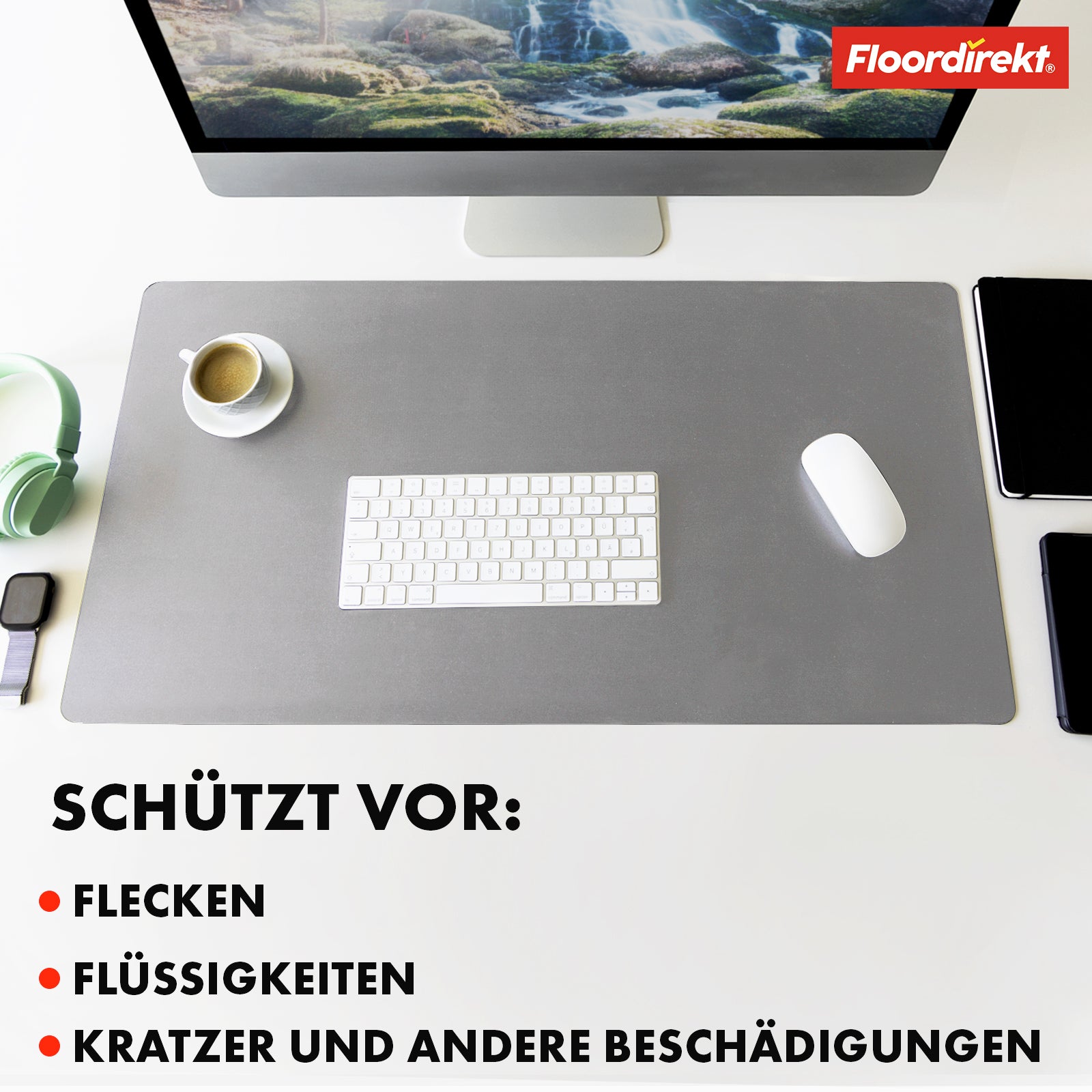 Sous-main | Nero | Similicuir souple et facile d'entretien | Disponible en plusieurs couleurs et tailles