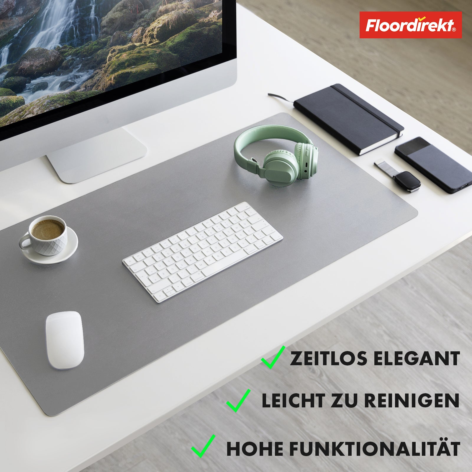 Sous-main | Nero | Similicuir souple et facile d'entretien | Disponible en plusieurs couleurs et tailles