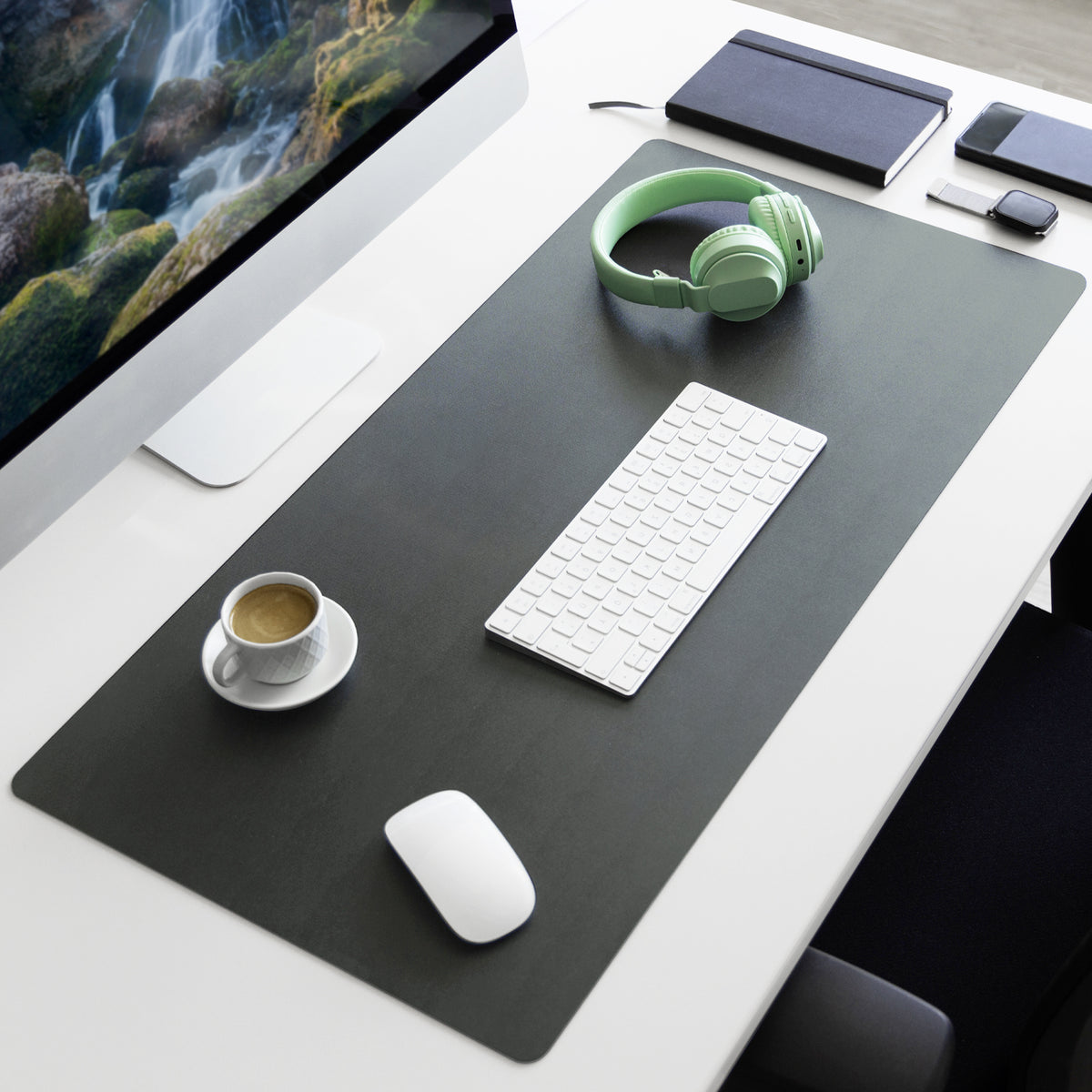 Sous-main | Nero | Similicuir souple et facile d'entretien | Disponible en plusieurs couleurs et tailles