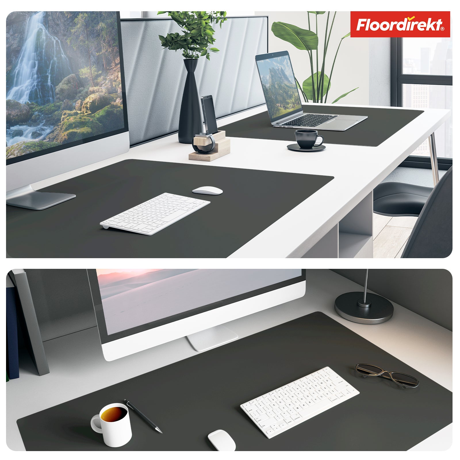 Sous-main | Nero | Similicuir souple et facile d'entretien | Disponible en plusieurs couleurs et tailles