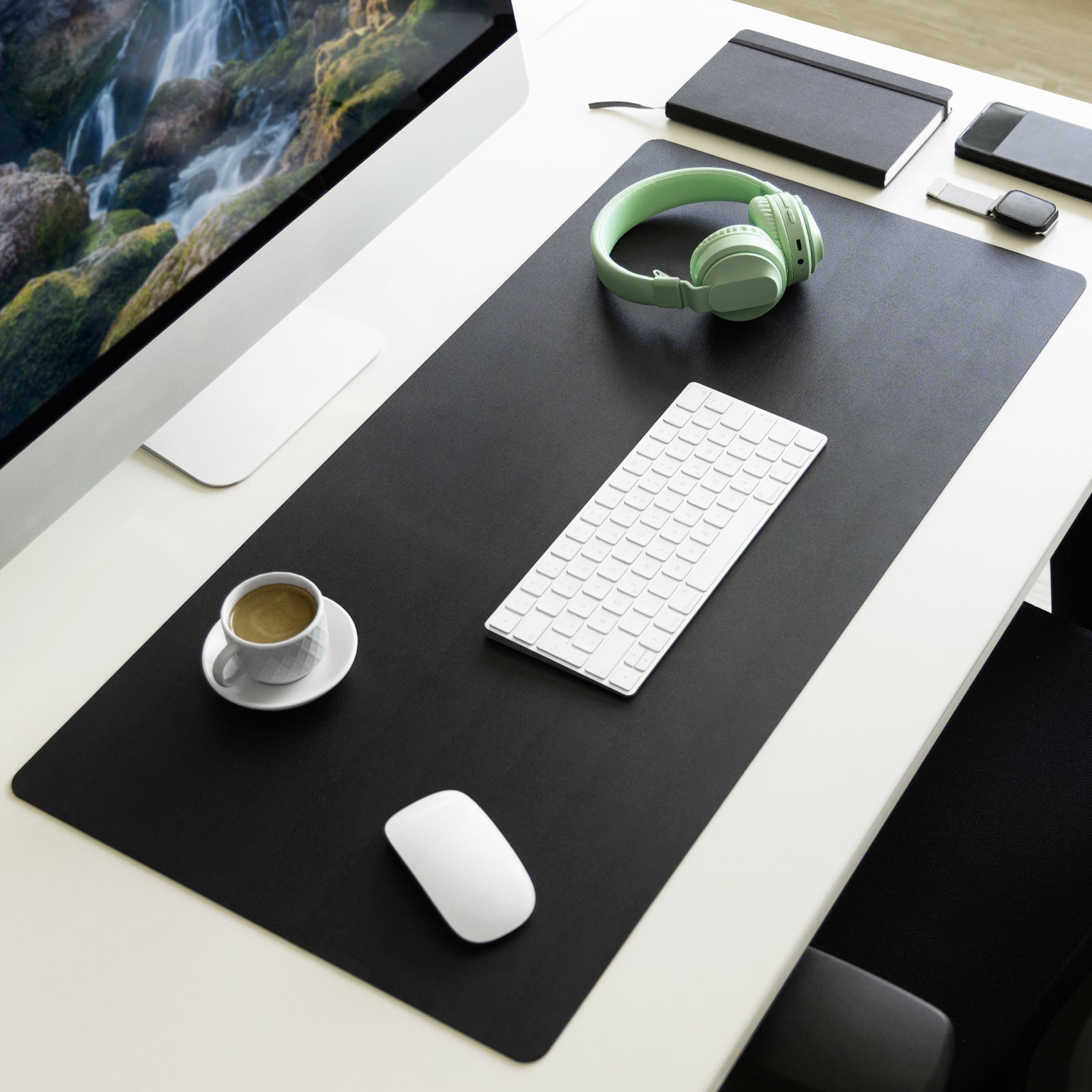 Sous-main | Nero | Similicuir souple et facile d'entretien | Disponible en plusieurs couleurs et tailles