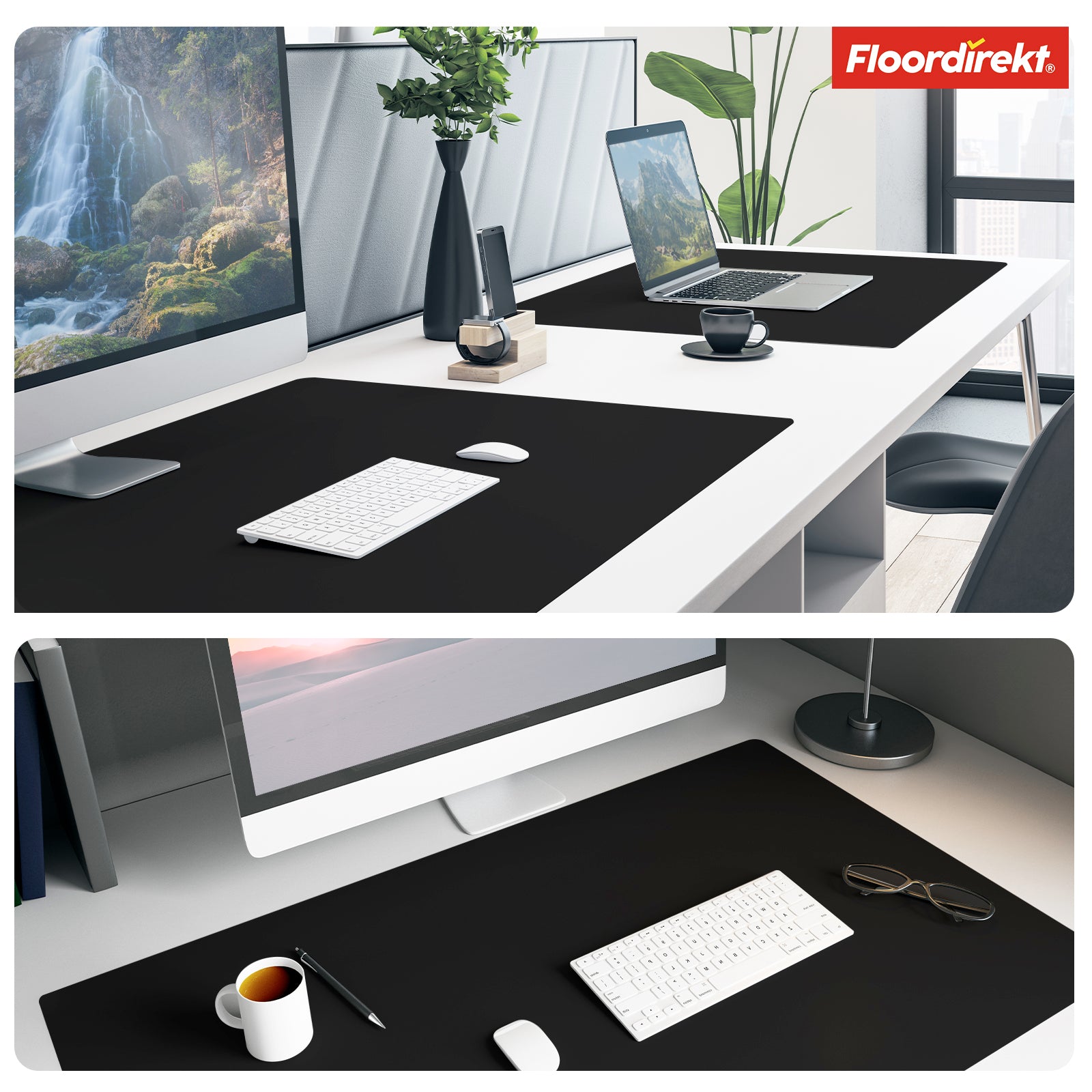 Sous-main | Nero | Similicuir souple et facile d'entretien | Disponible en plusieurs couleurs et tailles