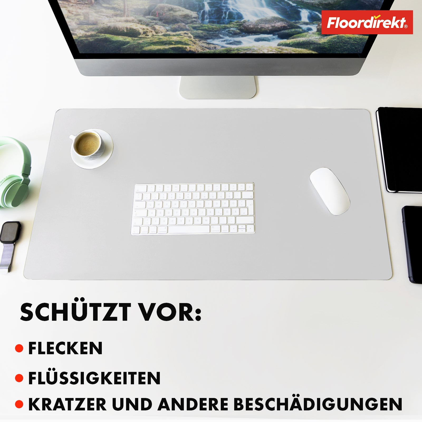 Sous-main | Nero | Similicuir souple et facile d'entretien | Disponible en plusieurs couleurs et tailles