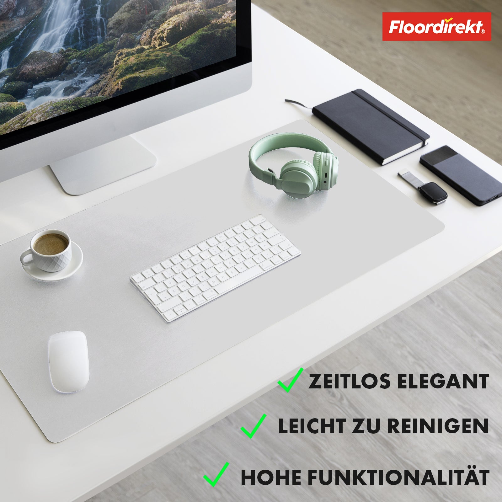 Sous-main | Nero | Similicuir souple et facile d'entretien | Disponible en plusieurs couleurs et tailles