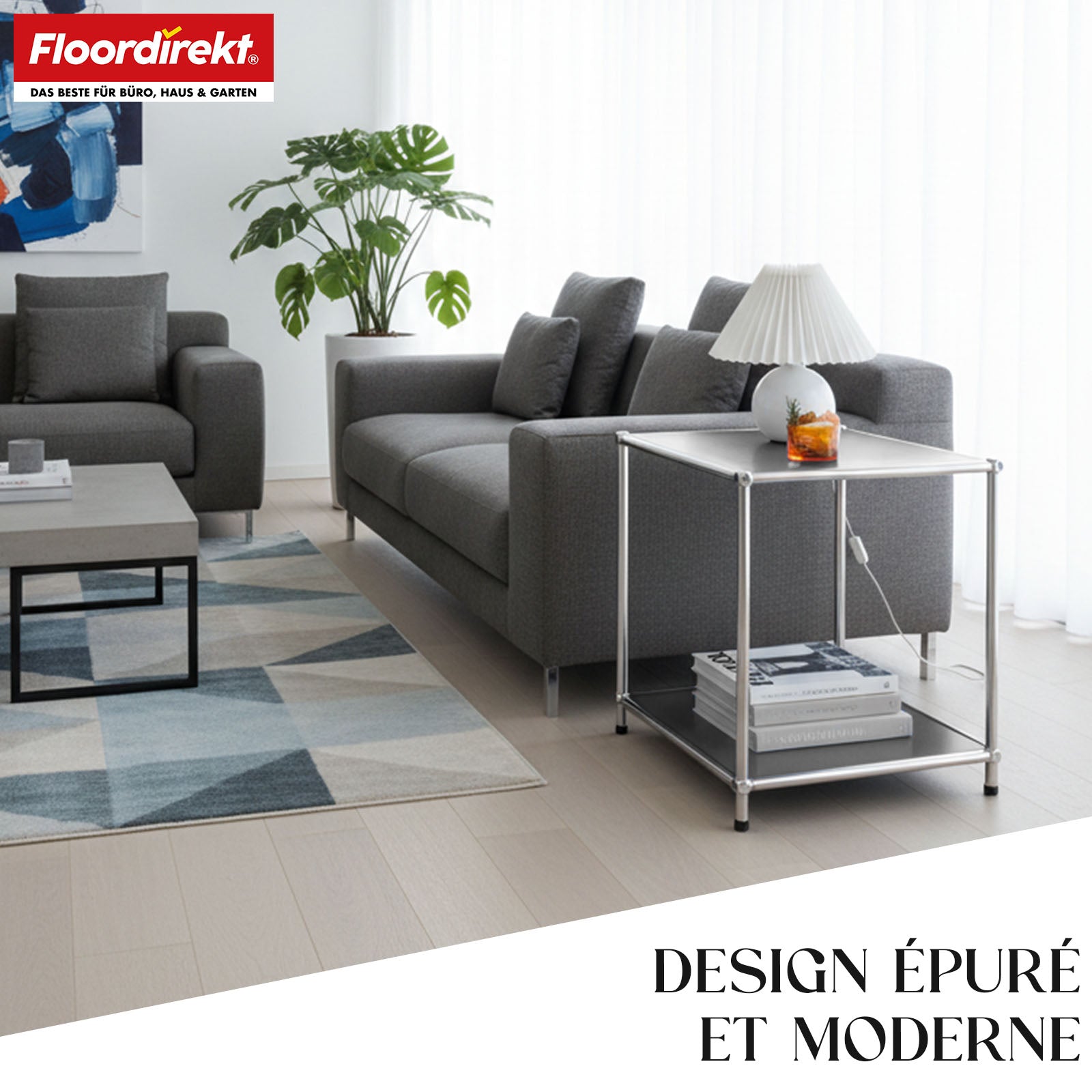 Étagère métallique | Concept Epure MK-012 | Étagère d'appoint et de rangement ouverte avec 2 tablettes | Disponible en plusieurs couleurs