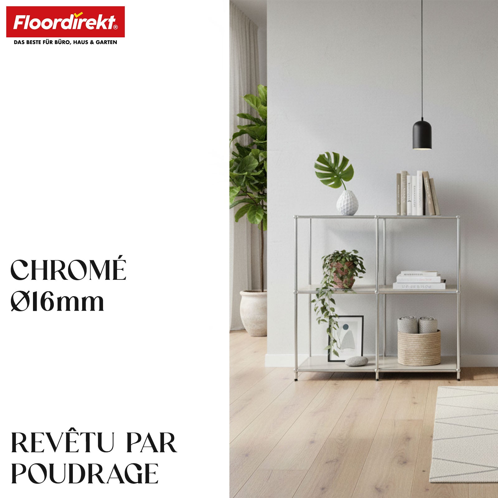 Étagère métallique | Concept Epure MK-027 | Buffet ouvert à 3 niveaux et étagère de rangement | Disponible en plusieurs couleurs