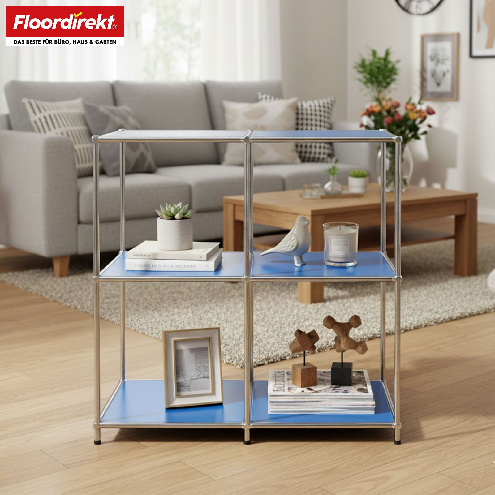 Étagère métallique | Concept Epure MK-027 | Buffet ouvert à 3 niveaux et étagère de rangement | Disponible en plusieurs couleurs