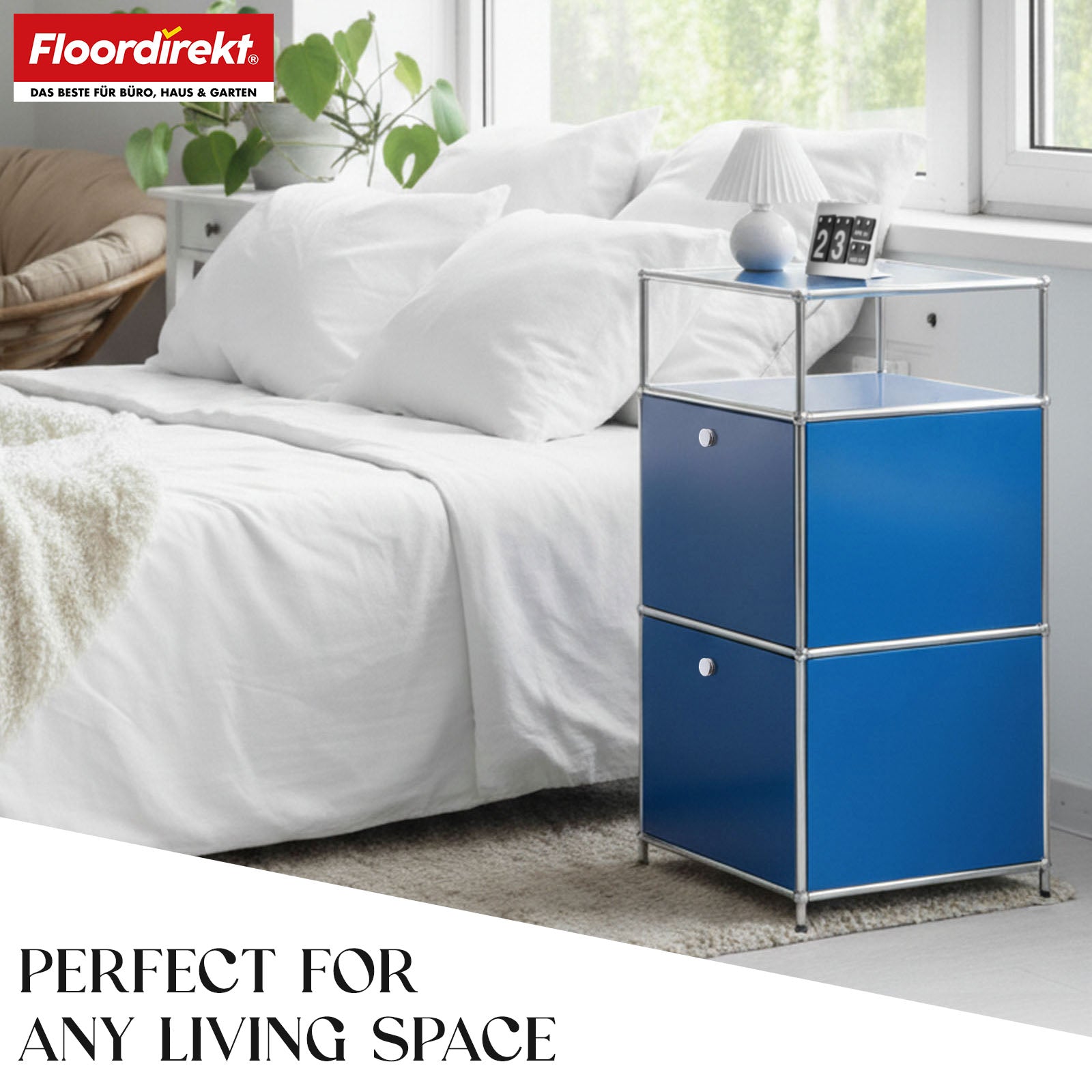 Étagère métallique | Concept Epure MK-120 | Étagère de rangement avec compartiments verrouillables, compartiment ouvert et tablette | Disponible en plusieurs couleurs