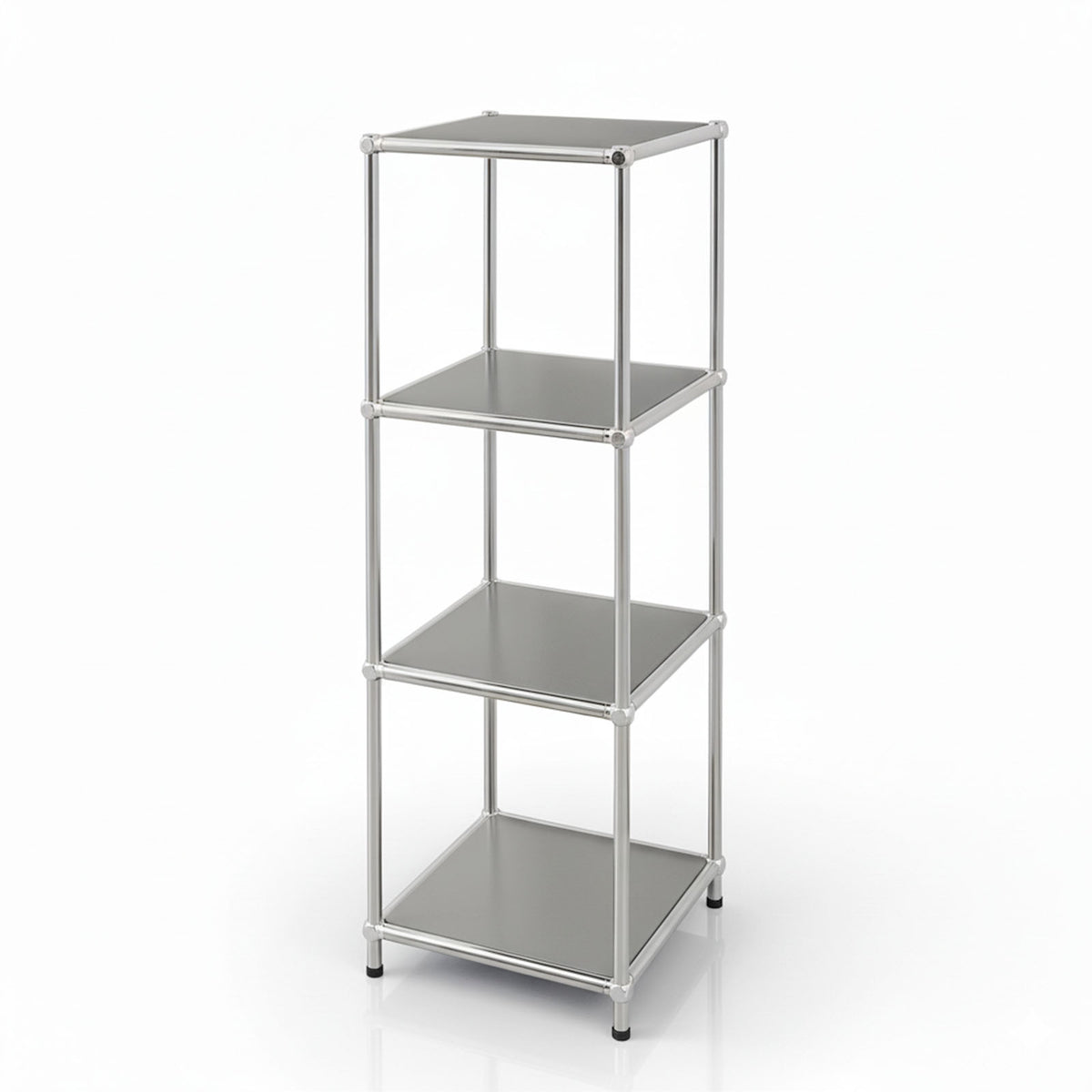 Étagère métallique | Concept Epure MK-005 | Étagère à 4 niveaux avec tablettes ouvertes | Disponible en plusieurs couleurs